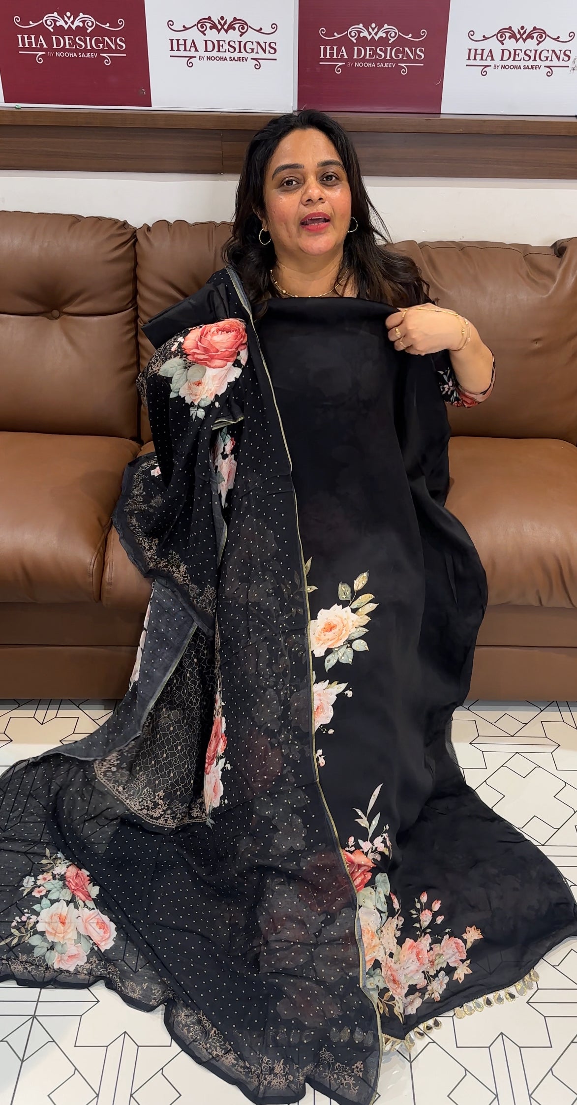 FORWARD PRINTED CRAPE UNSTITCHED SALWAR SUITS - IHA 26585