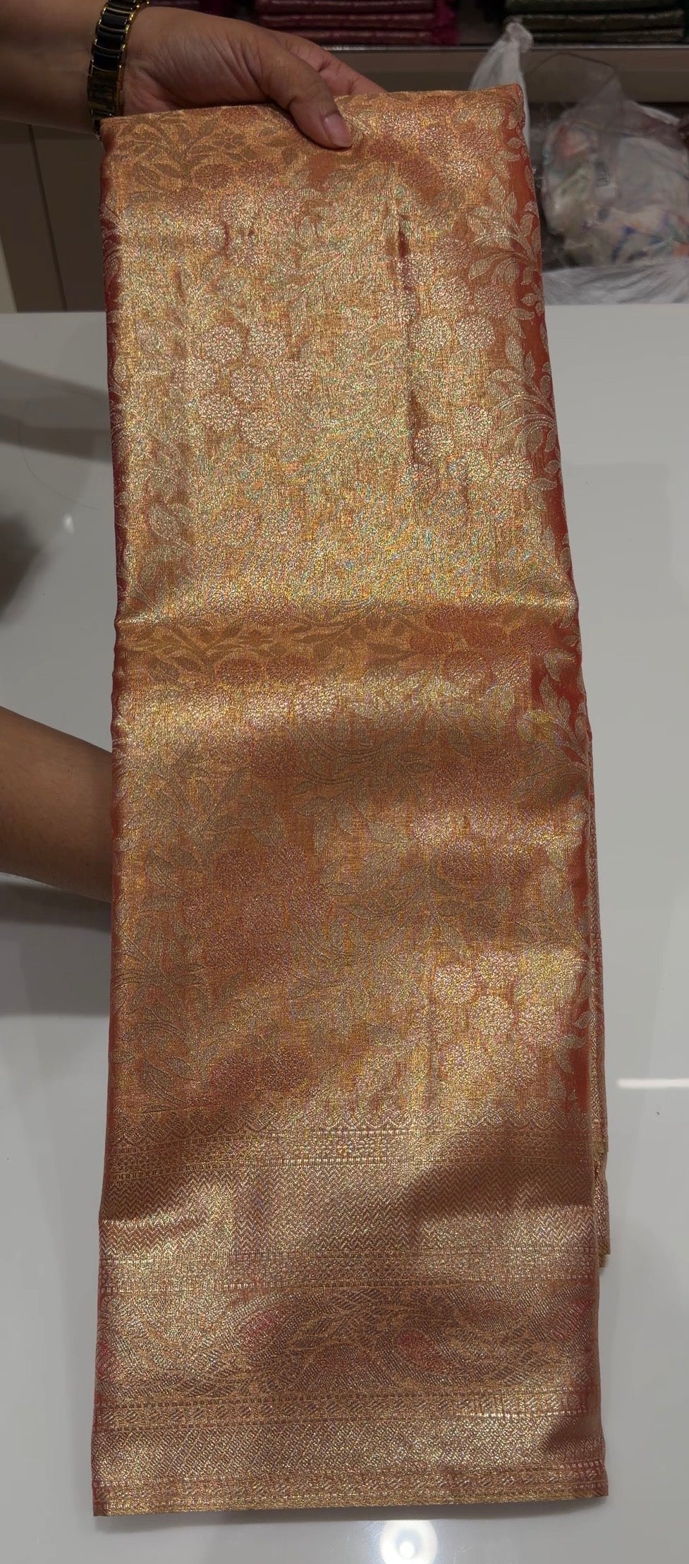 SEMI TISSUE SAREES - IHA 35821