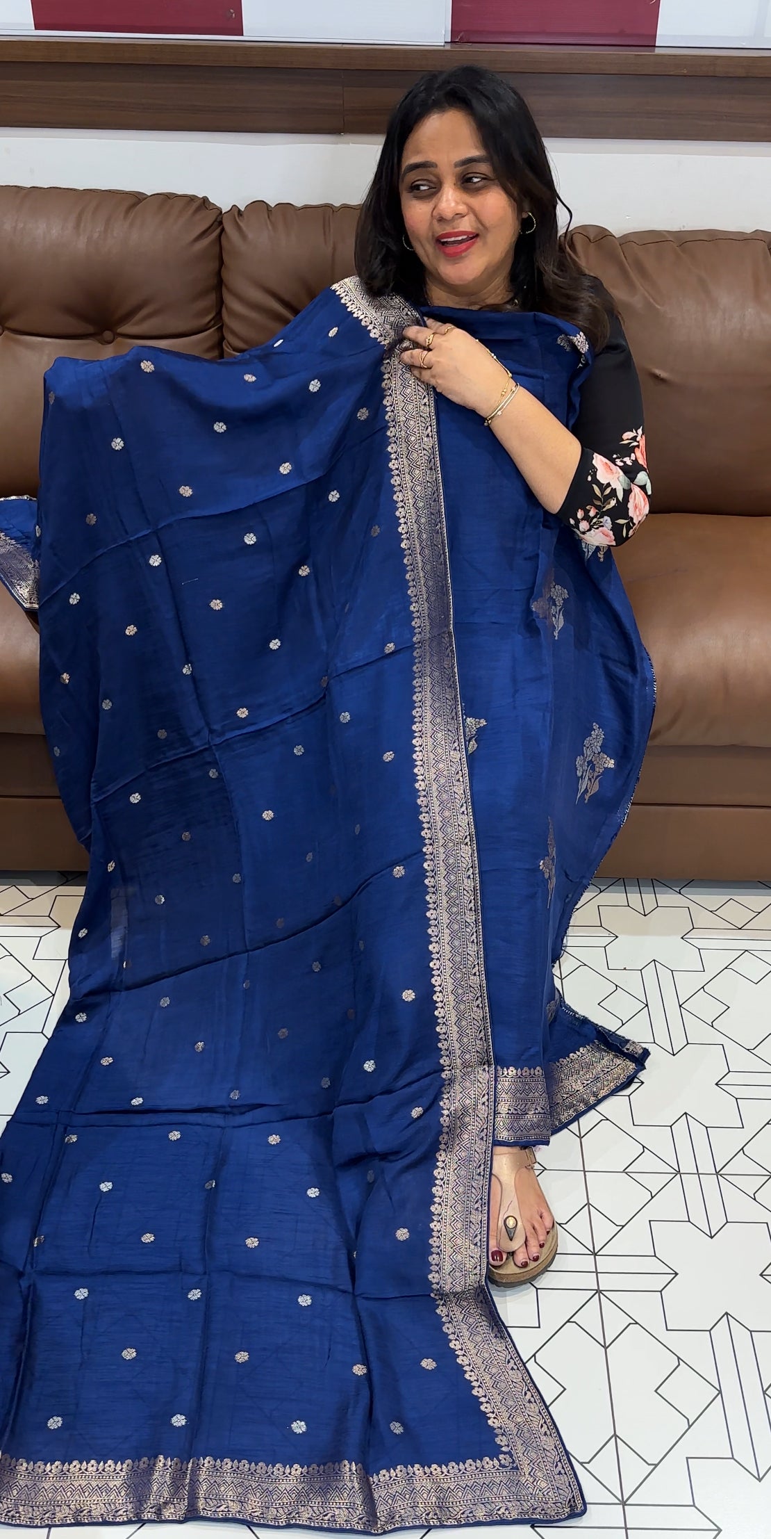 BANARASI UNSTITCHED SALWAR SUITS - IHA 26686