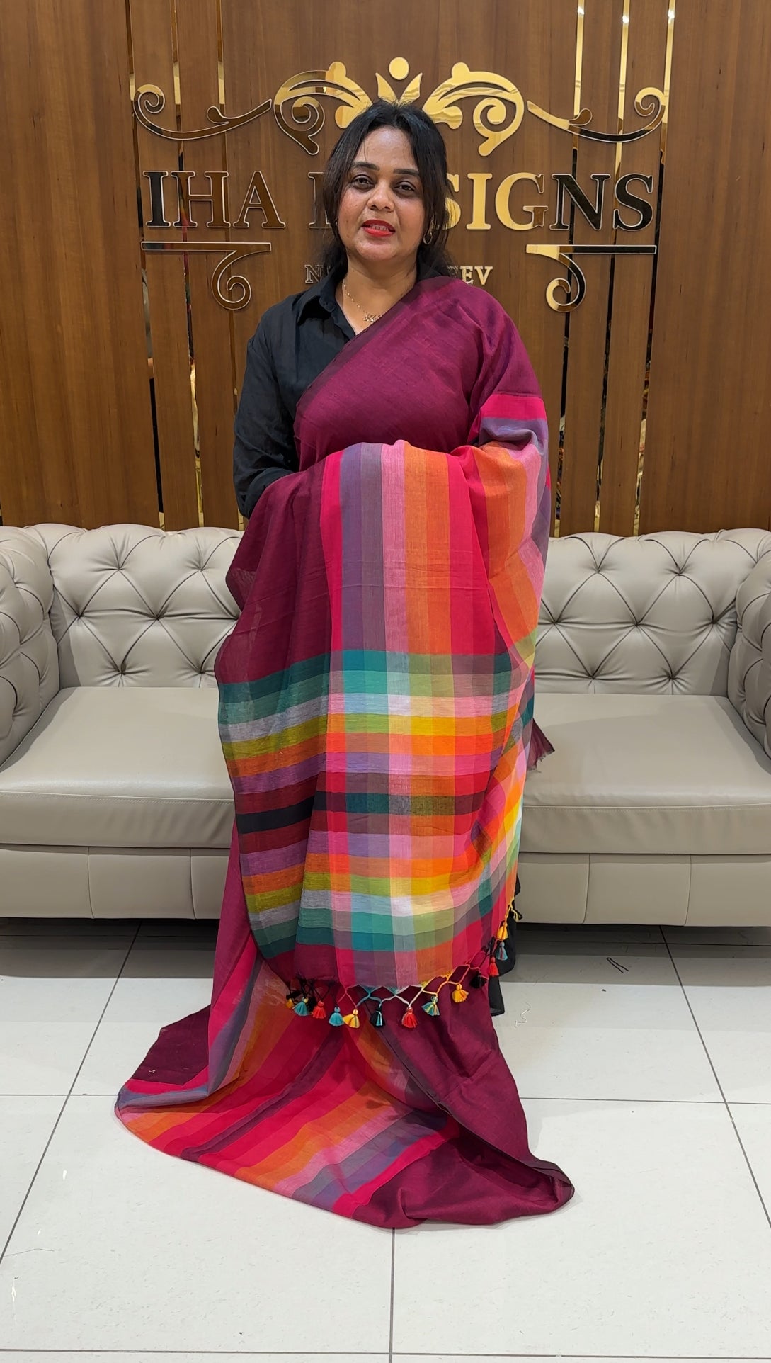 KHADDI COTTON SAREES - IHA 25071
