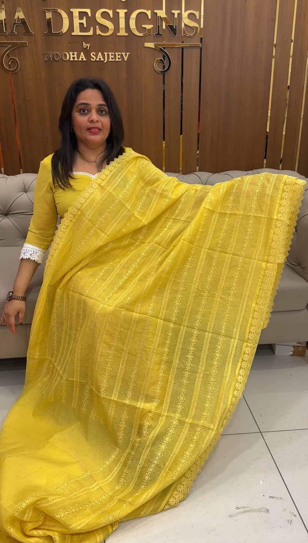NET KOTA SAREES - IHA 25889