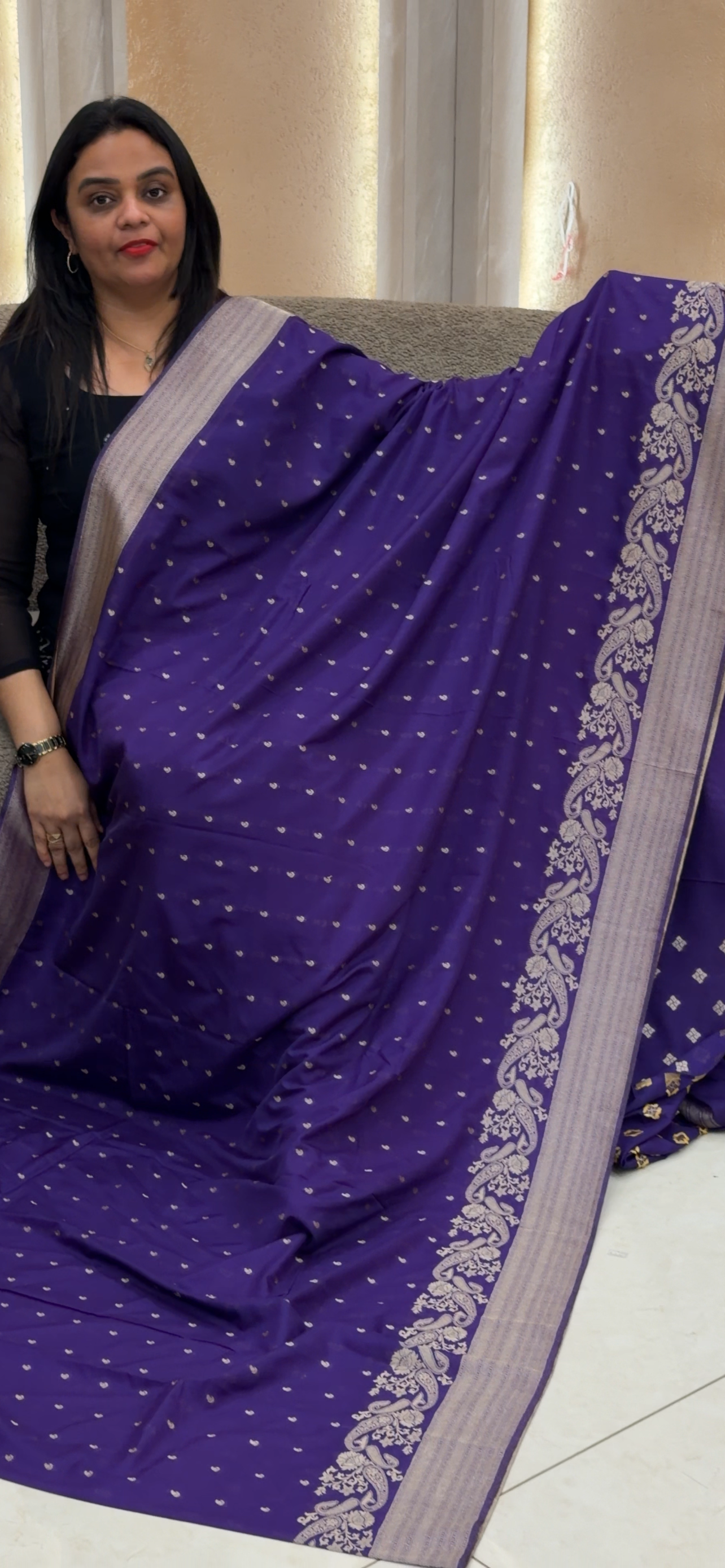 SEMI BANARASI SAREES - IHA 33039