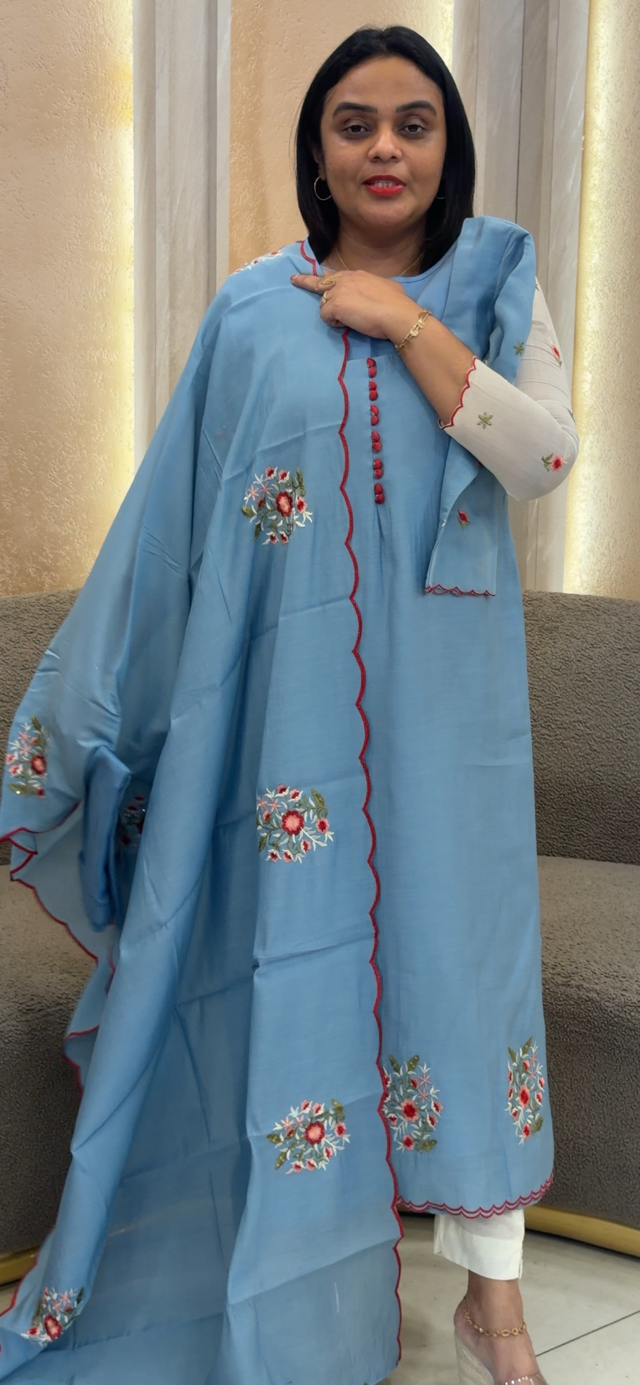 IHA'S IN-HOUSE MUL CHANDERI UNSTITCHED SALWAR SUITS - IHA 32895