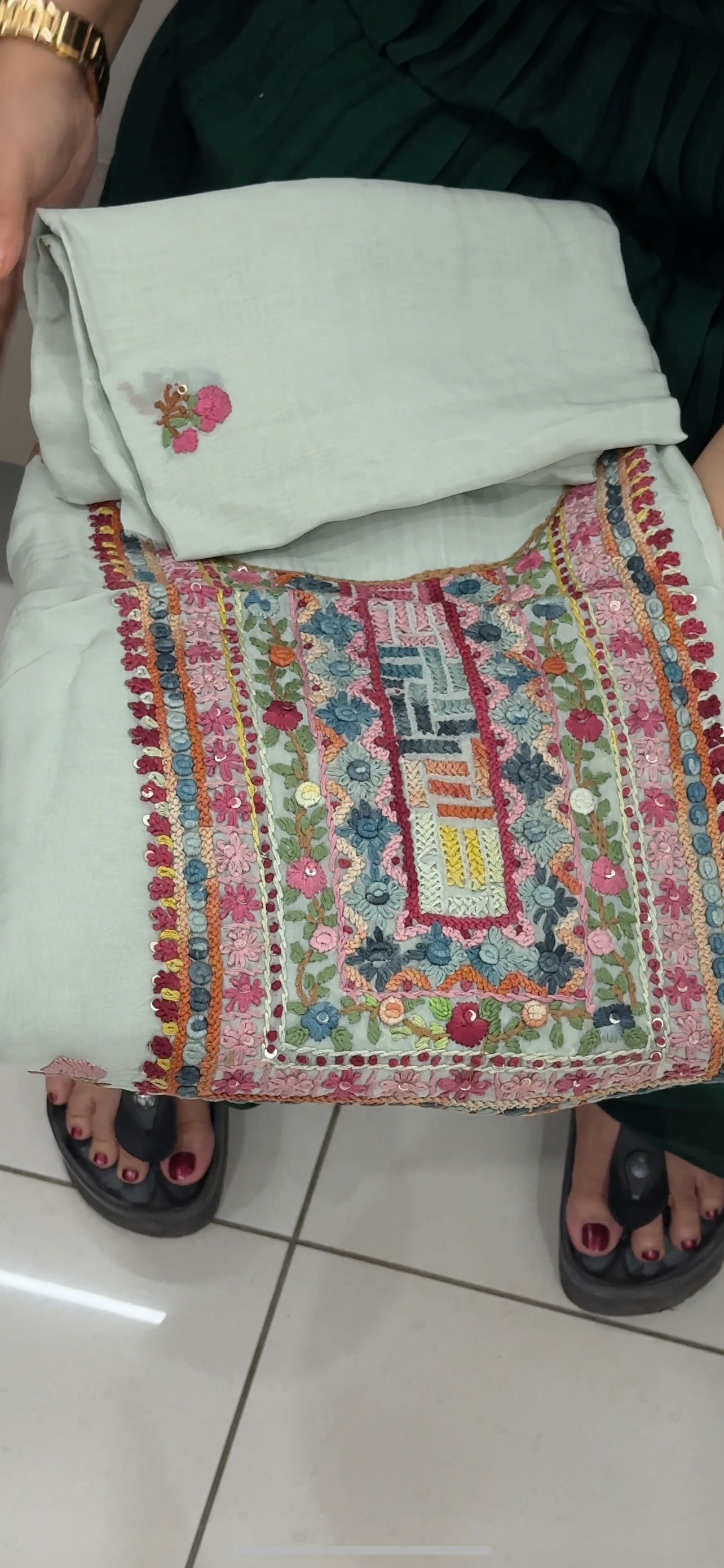 VISCOSE ORGANZA UNSTITCHED SALWAR SUITS - IHA 28546