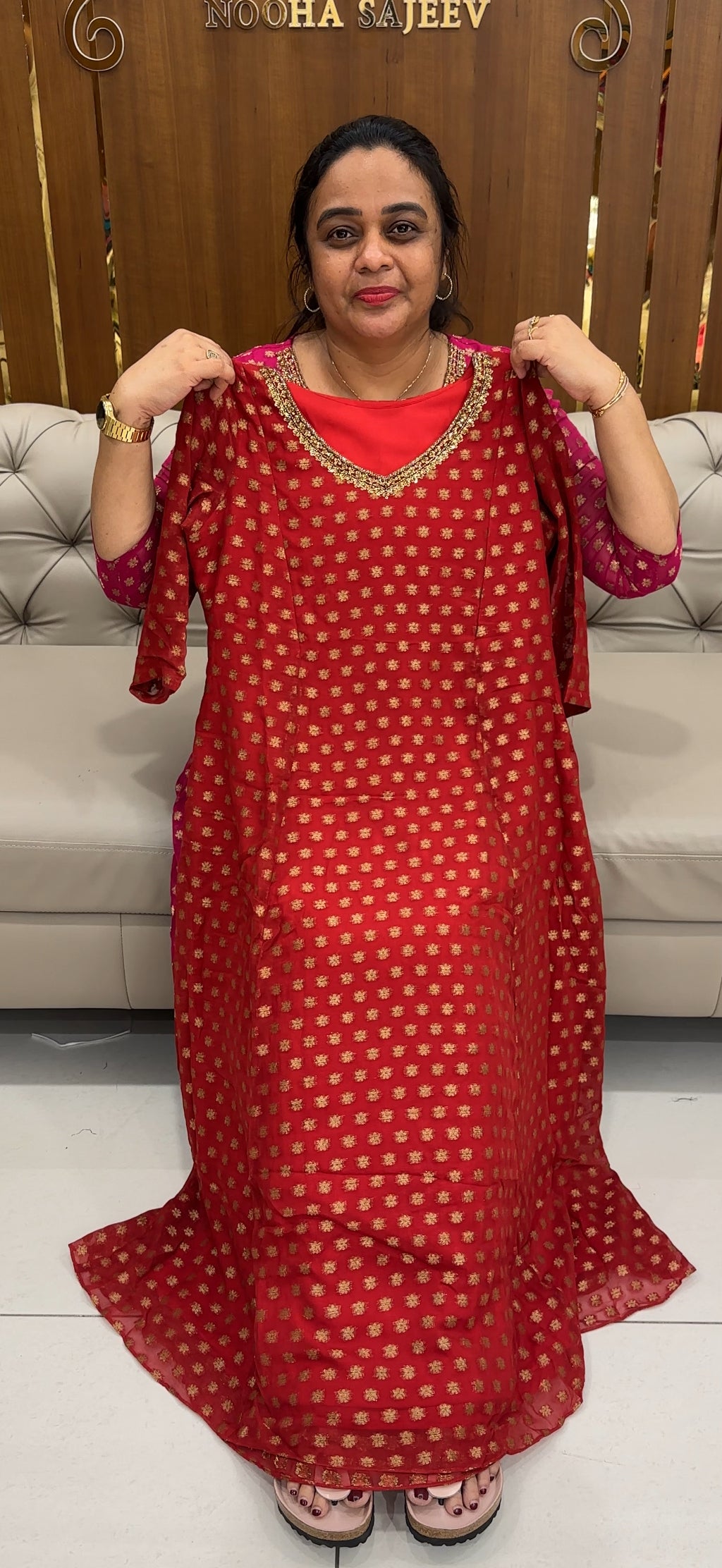 IHA'S IN-HOUSE GEORGETTE ALINE TOPS - IHA 26743