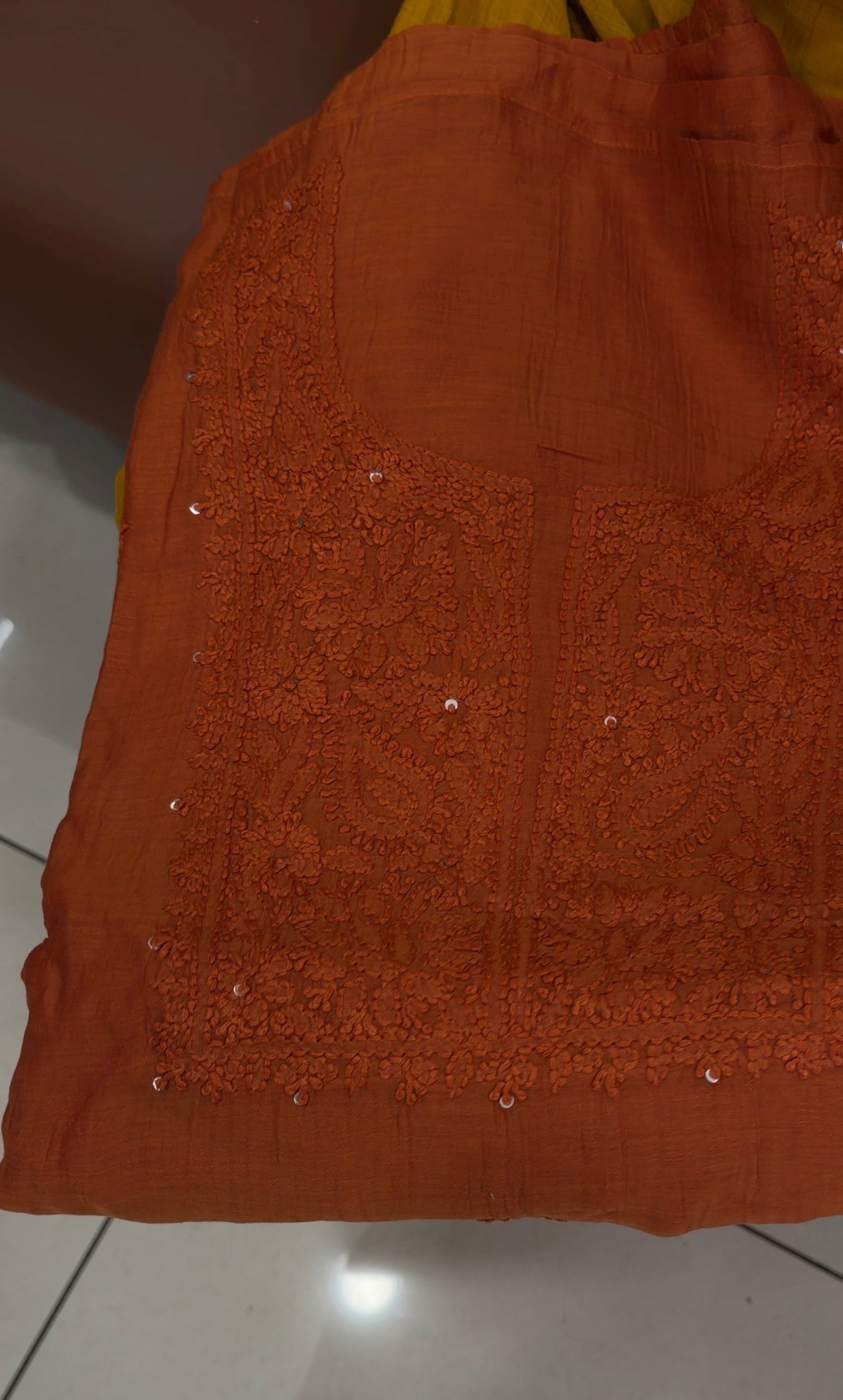 LUCKNOWI CHIKANKARI UNSTITCHED SALWAR SUITS - IHA 34724