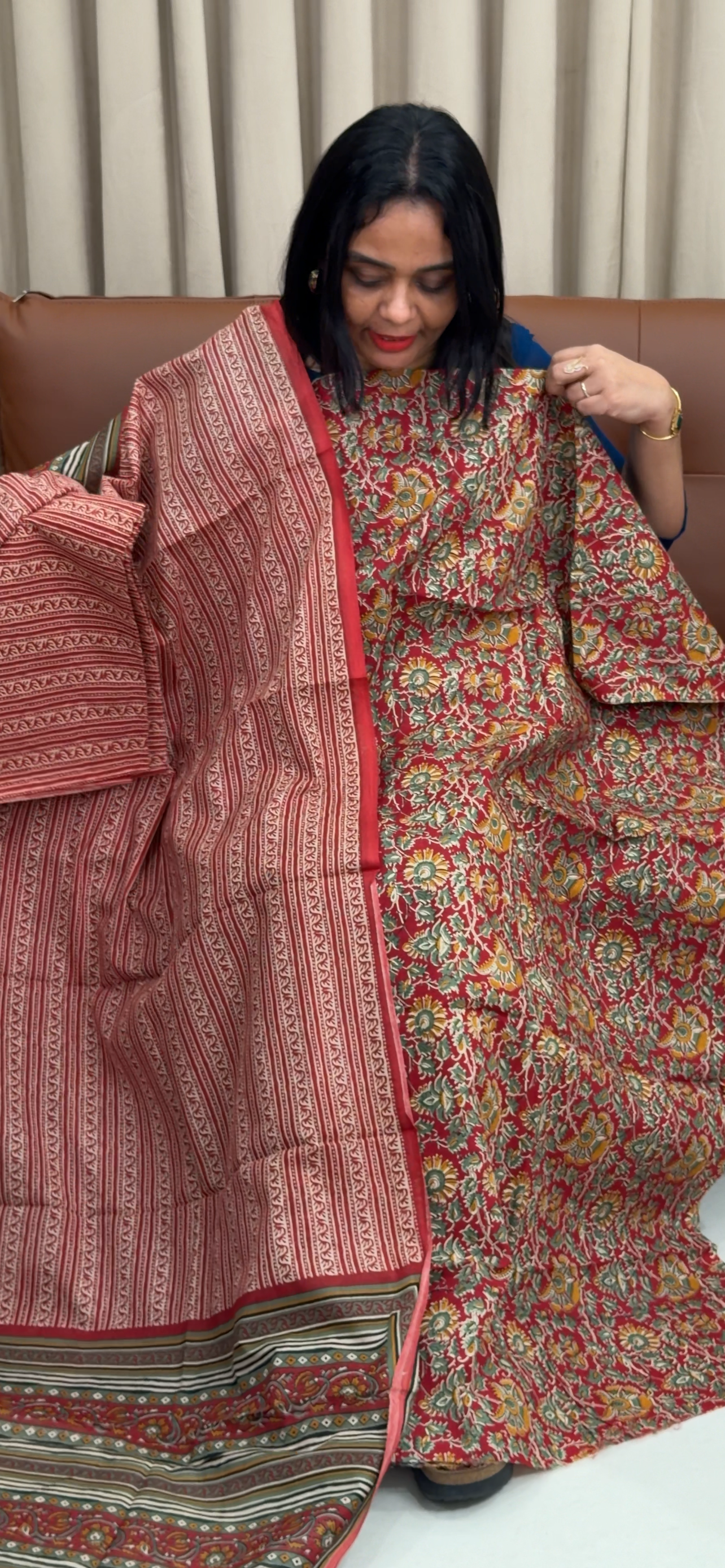 PRINTED COTTON UNSTITCHED SALWAR SUITS - IHA 33408
