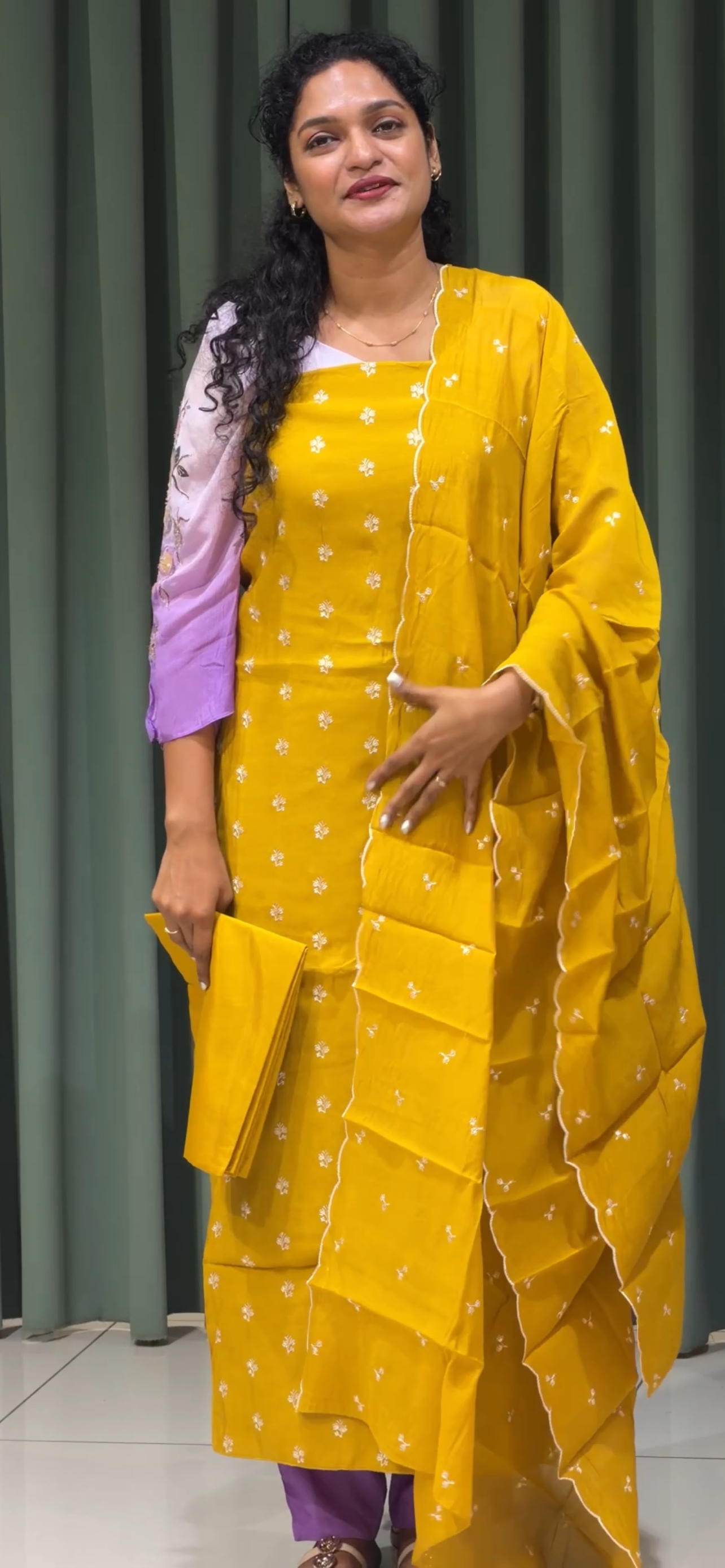 MUL CHANDERI UNSTITCHED SALWAR SUITS -  IHA 33412