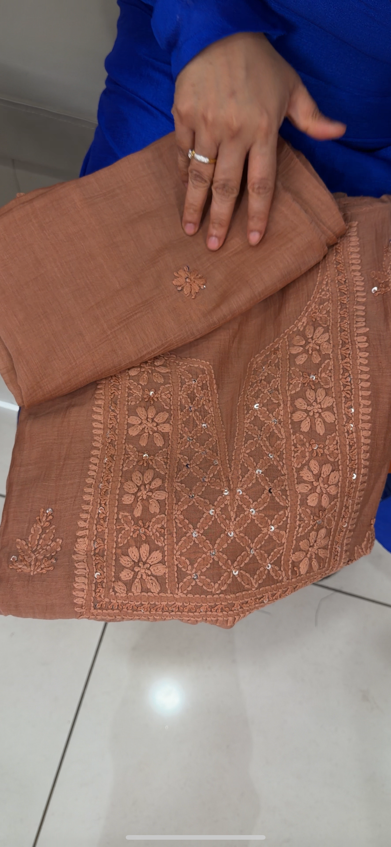 MALAI CHANDERI UNSTITCHED SALWAR SUITS - IHA 29798