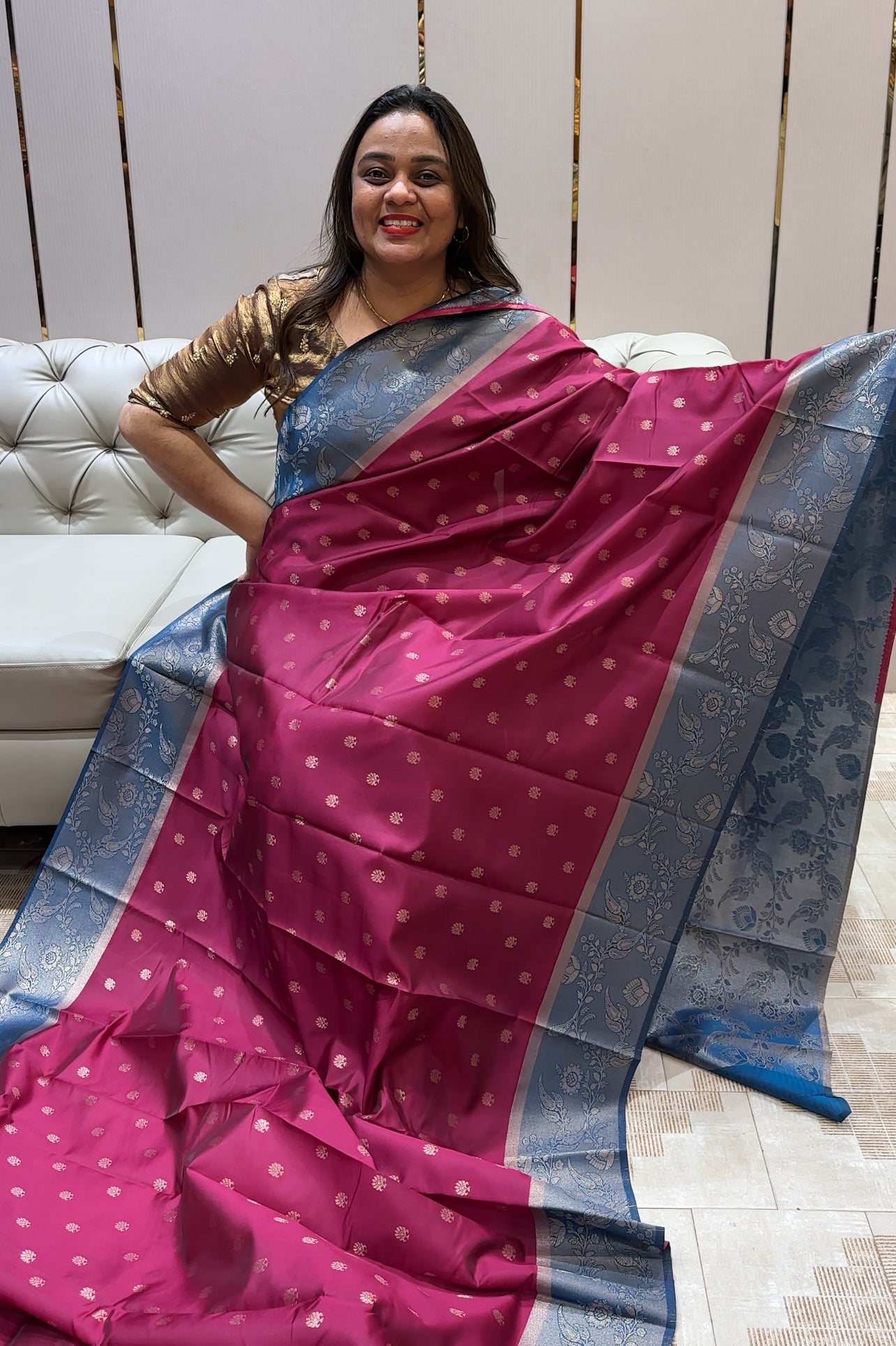 SEMI SILK SAREES - IHA 22708