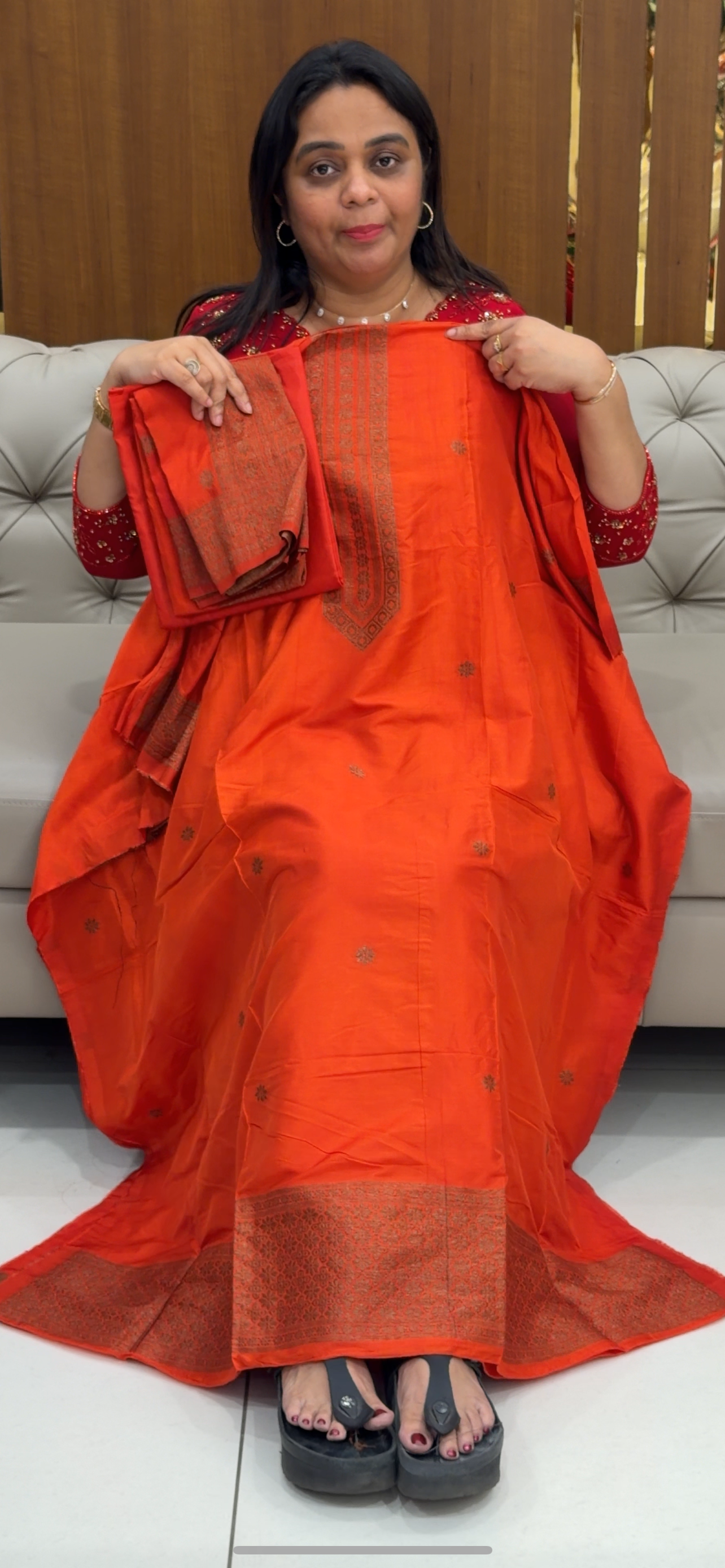 BANARASI UNSTITCHED SALWAR SUITS - IHA 28765