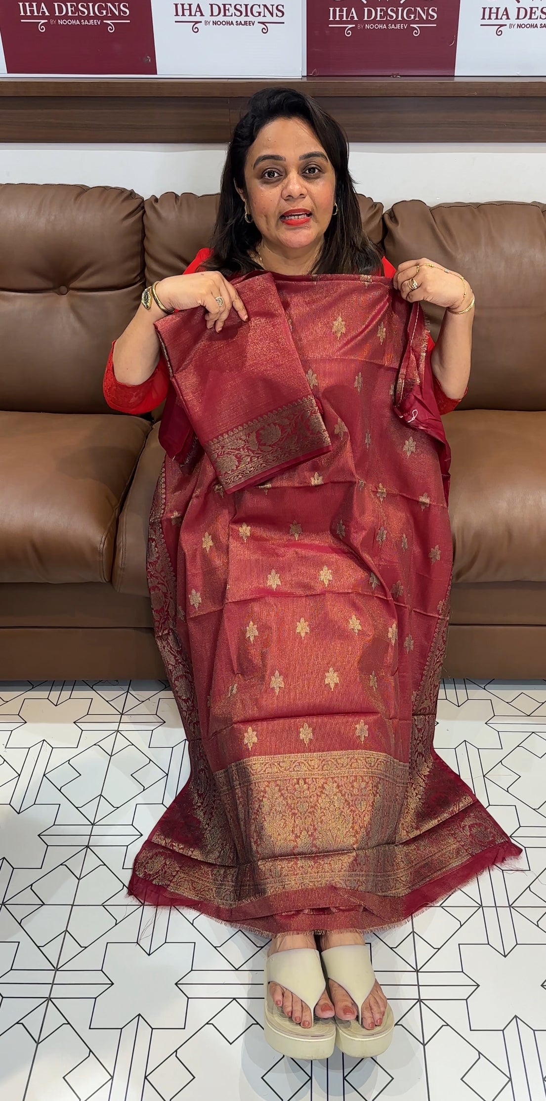 TISSUE BANARASI UNSTITCHED SALWAR SUITS - IHA 24915
