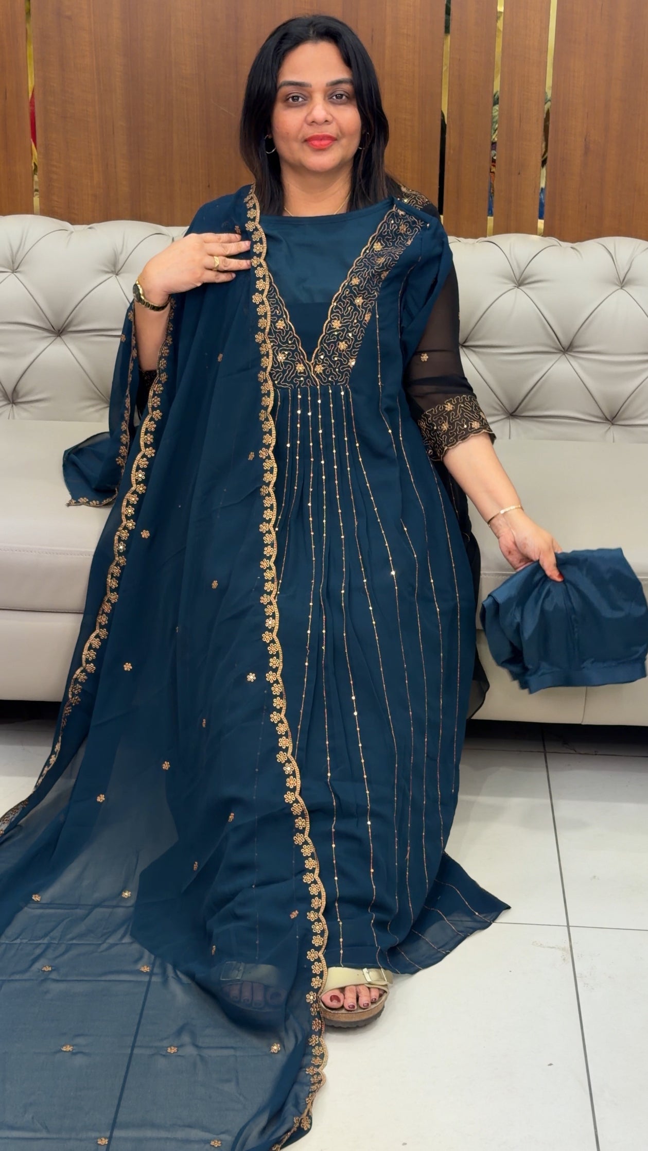 FORWARD PARTY WEAR TOP,BOTTOM AND DUPATTA - IHA 30612