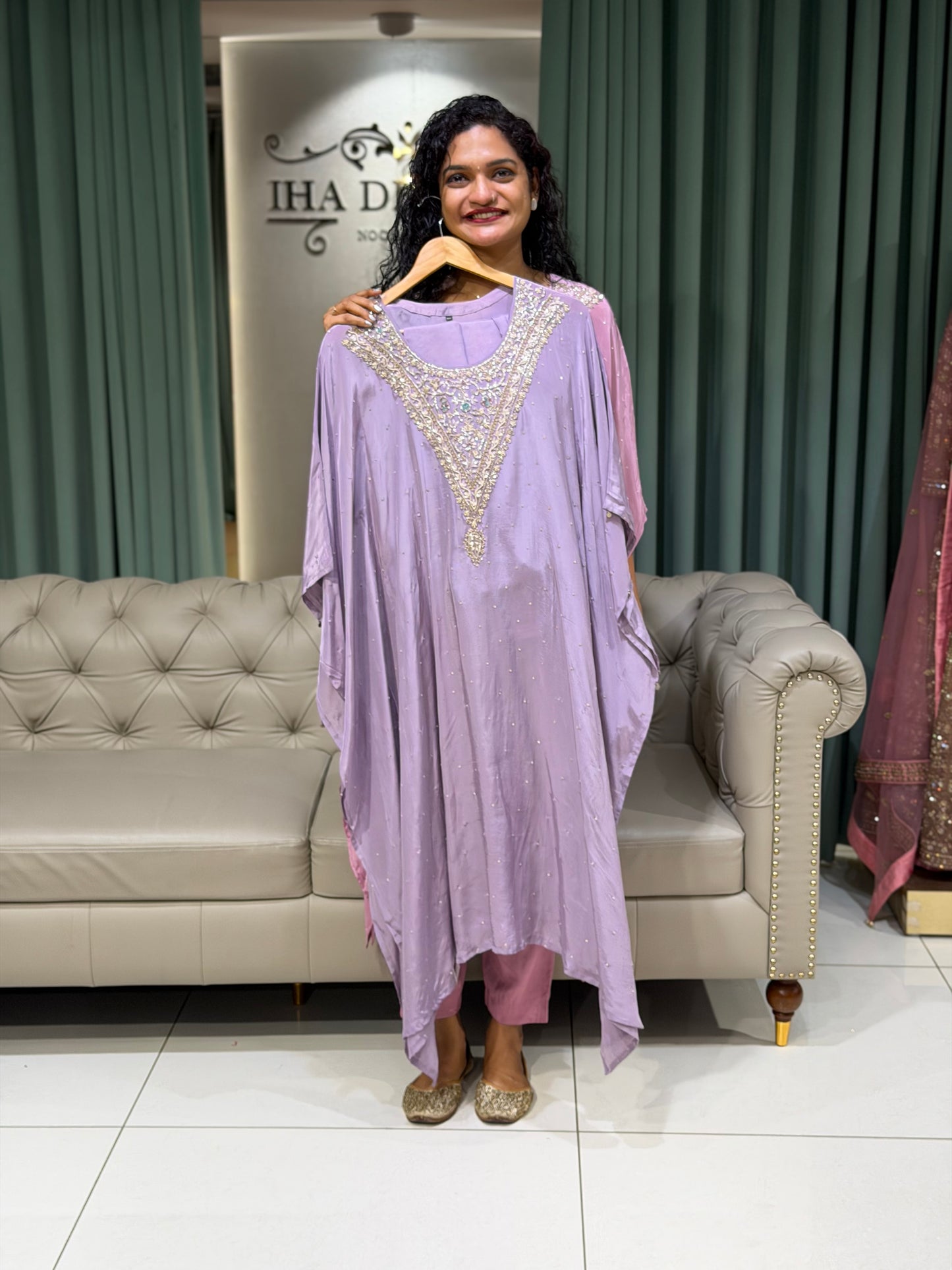 PARTY WEAR KAFTAN TOP AND BOTTOM  - 29823