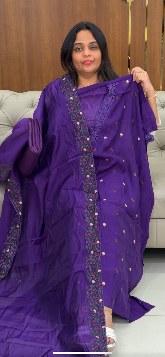 FORWARD MUL CHANDERI UNSTITCHED SALWAR SUITS - IHA 29375