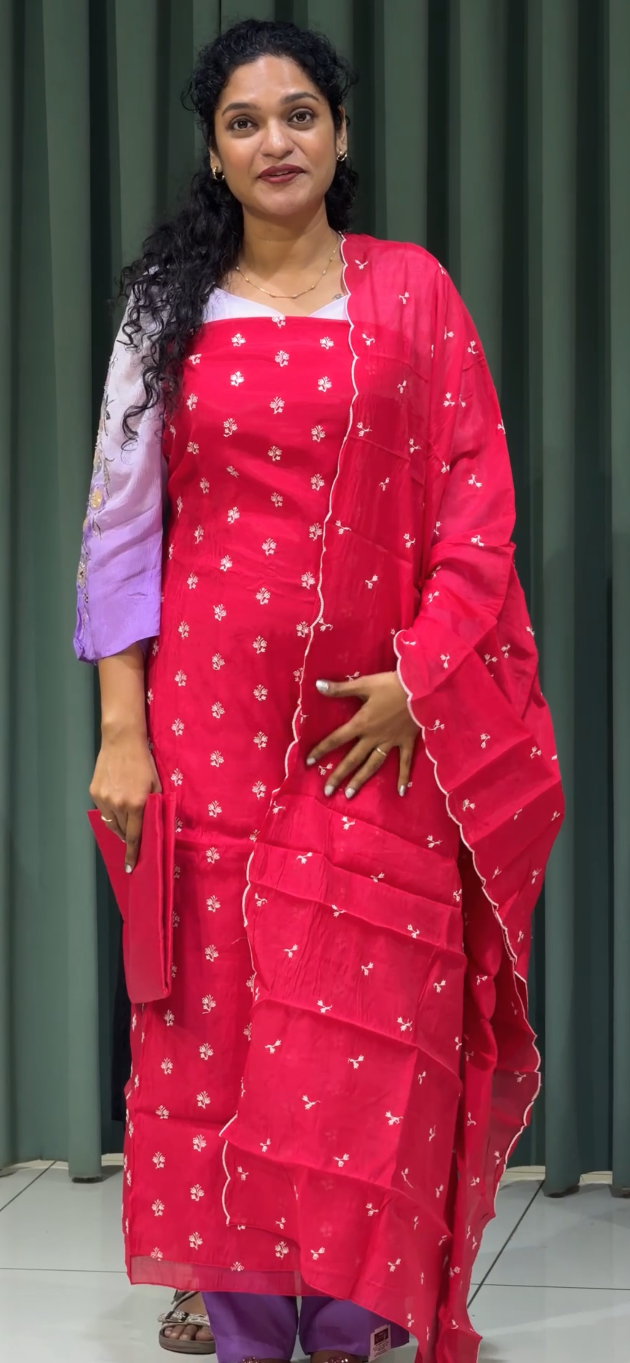 MUL CHANDERI UNSTITCHED SALWAR SUITS -  IHA 33412