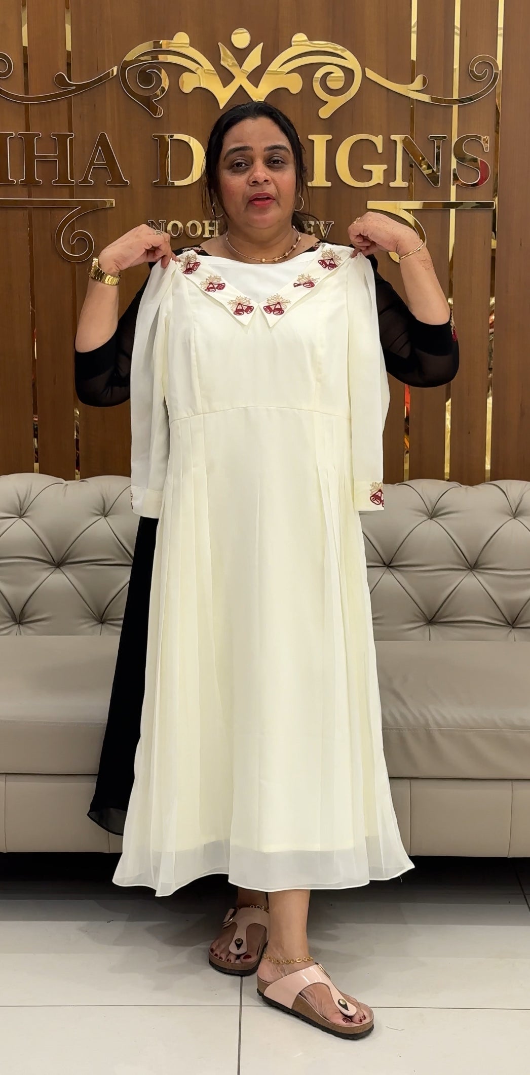 IHA'S IN-HOSE GEORGETTE ALINE TOPS - IHA 29465