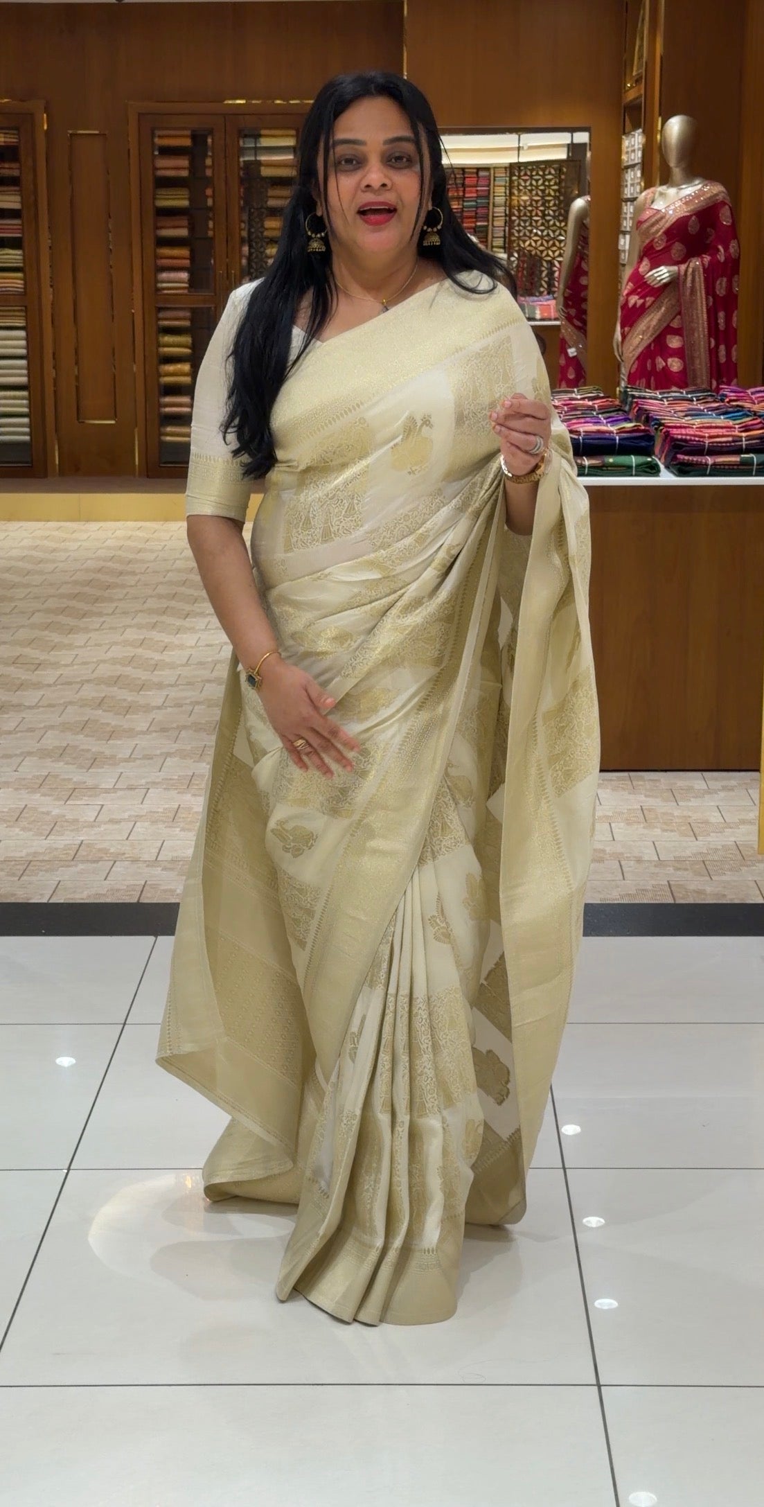 DESIGNER SEMI KANCHIPURAM SAREES - IHA 34563