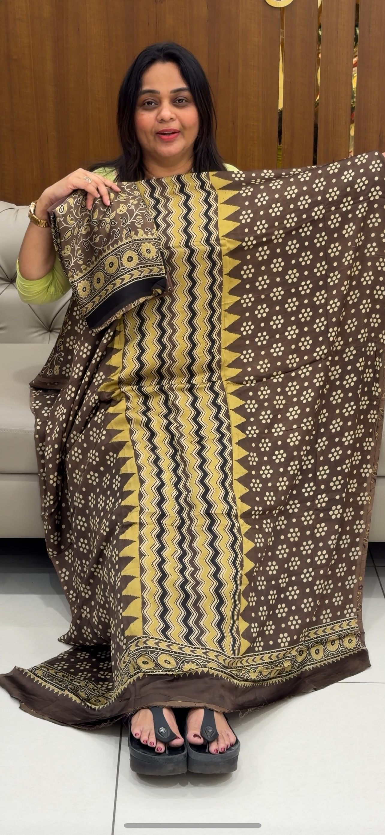 AJRAKH PRINTED MODAL UNSTITCHED SALWAR SUITS - IHA 28728