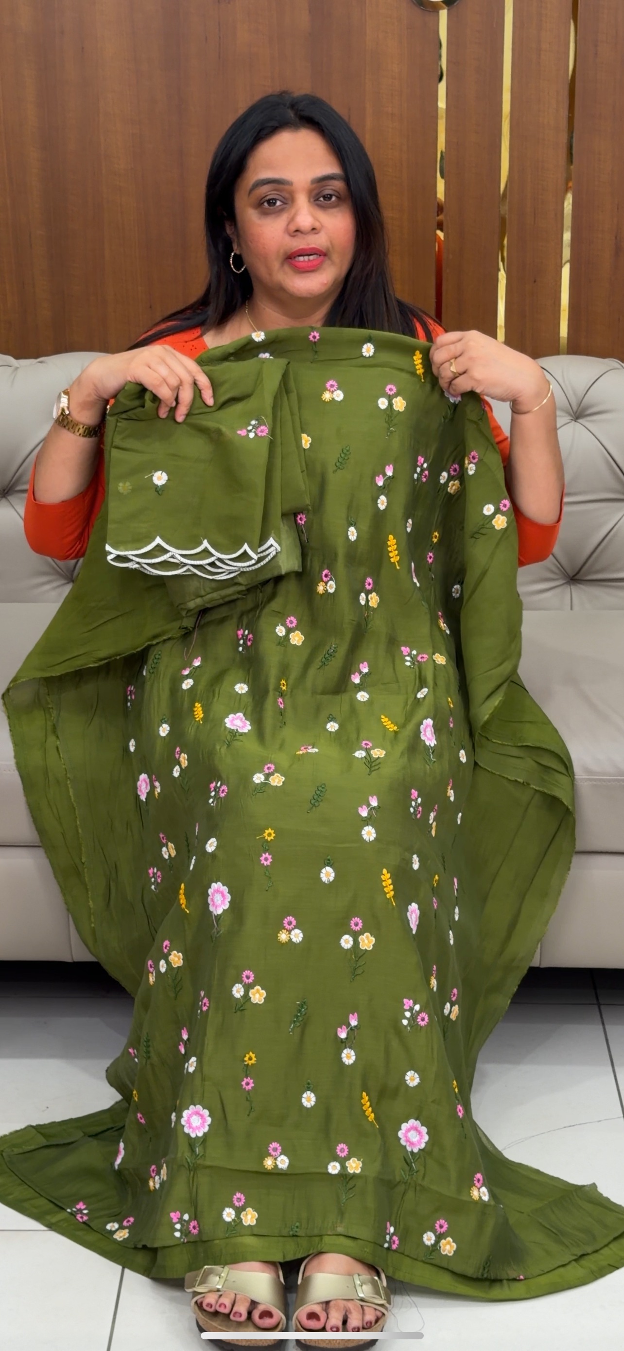 MALAI CHANDERI UNSTITCHED SALWAR SUITS - IHA 29966