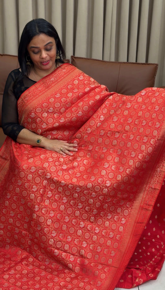 SEMI BANARAIS SAREES - IHA 34101