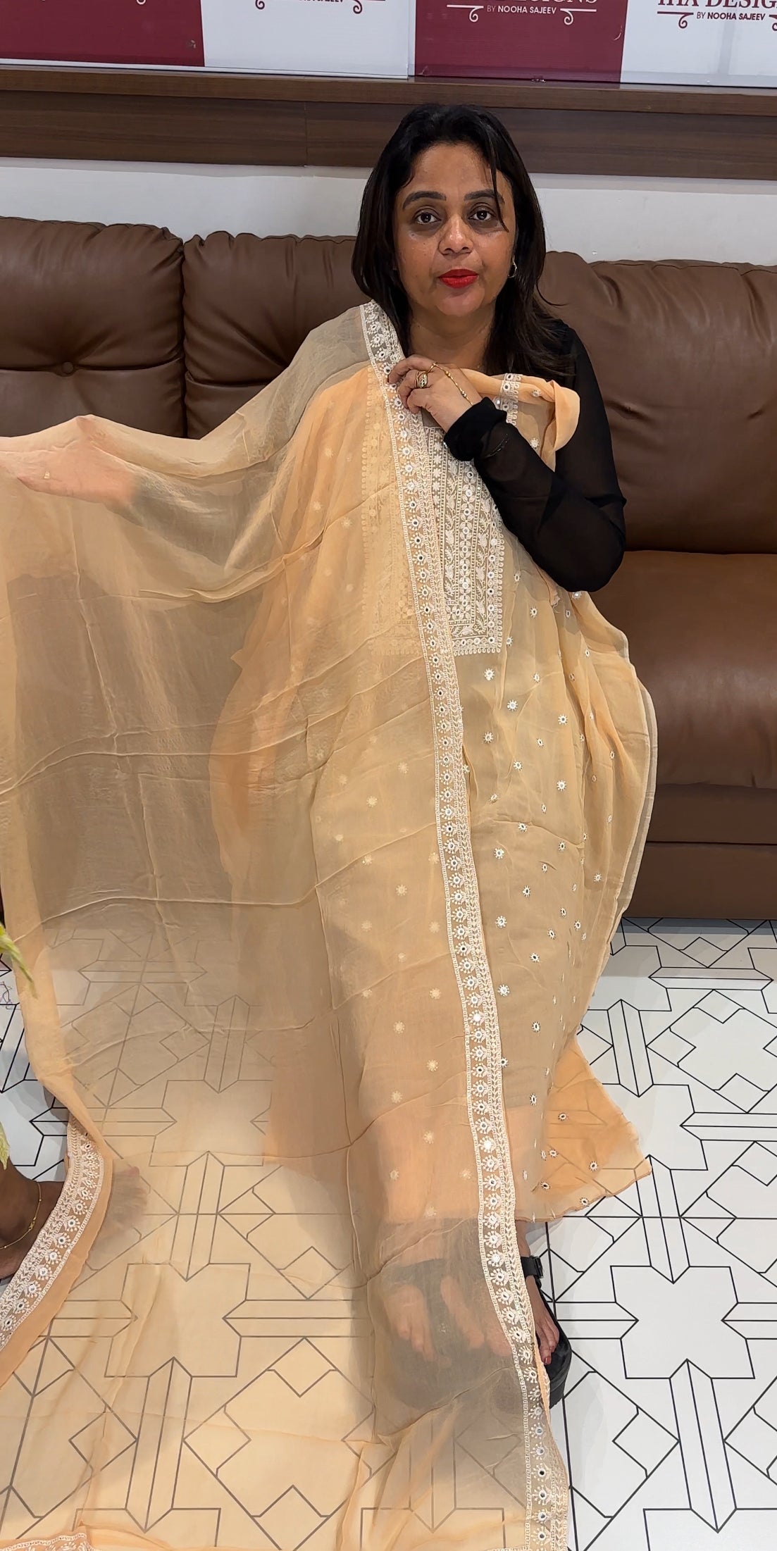 VISCOSE GEORGETTE UNSTITCHED SALWAR SUITS - IHA 24739