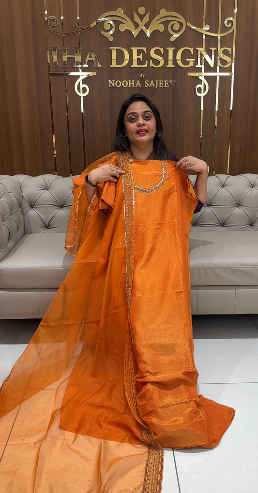 PREMIUM HAND WORKED UNSTITCHED SALWAR SUITS - IHA 23467