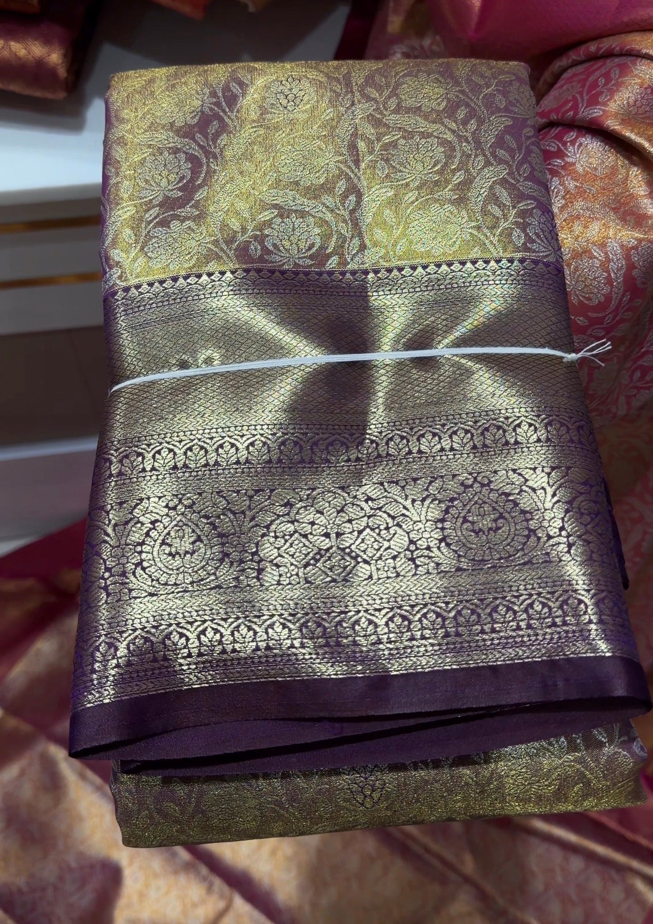 DESIGNER TISSUE KANCHIPURAM SAREES - IHA 34473