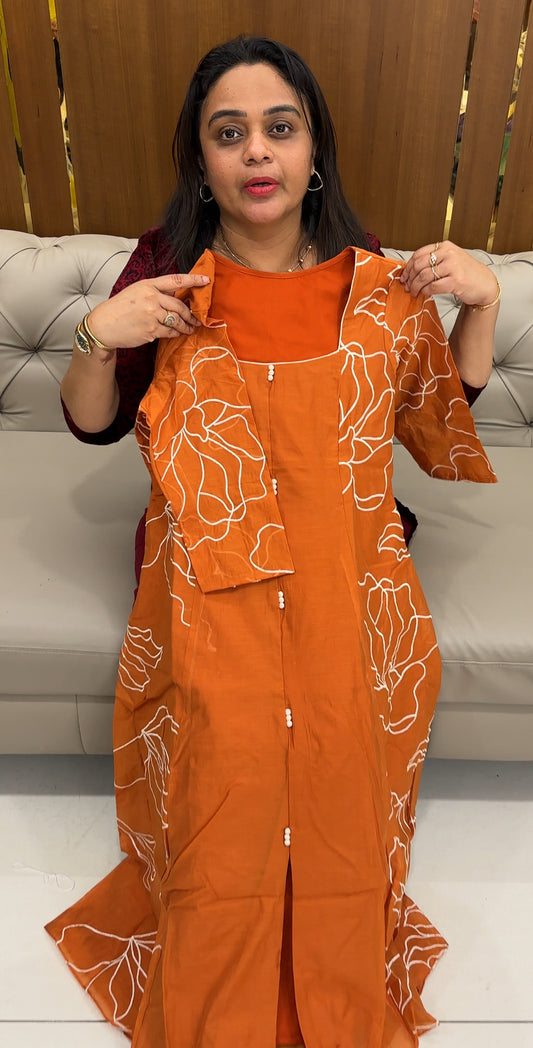 IHA'S IN-HOUSE MALAI CHANDERI ALINE TOPS - IHA 27004