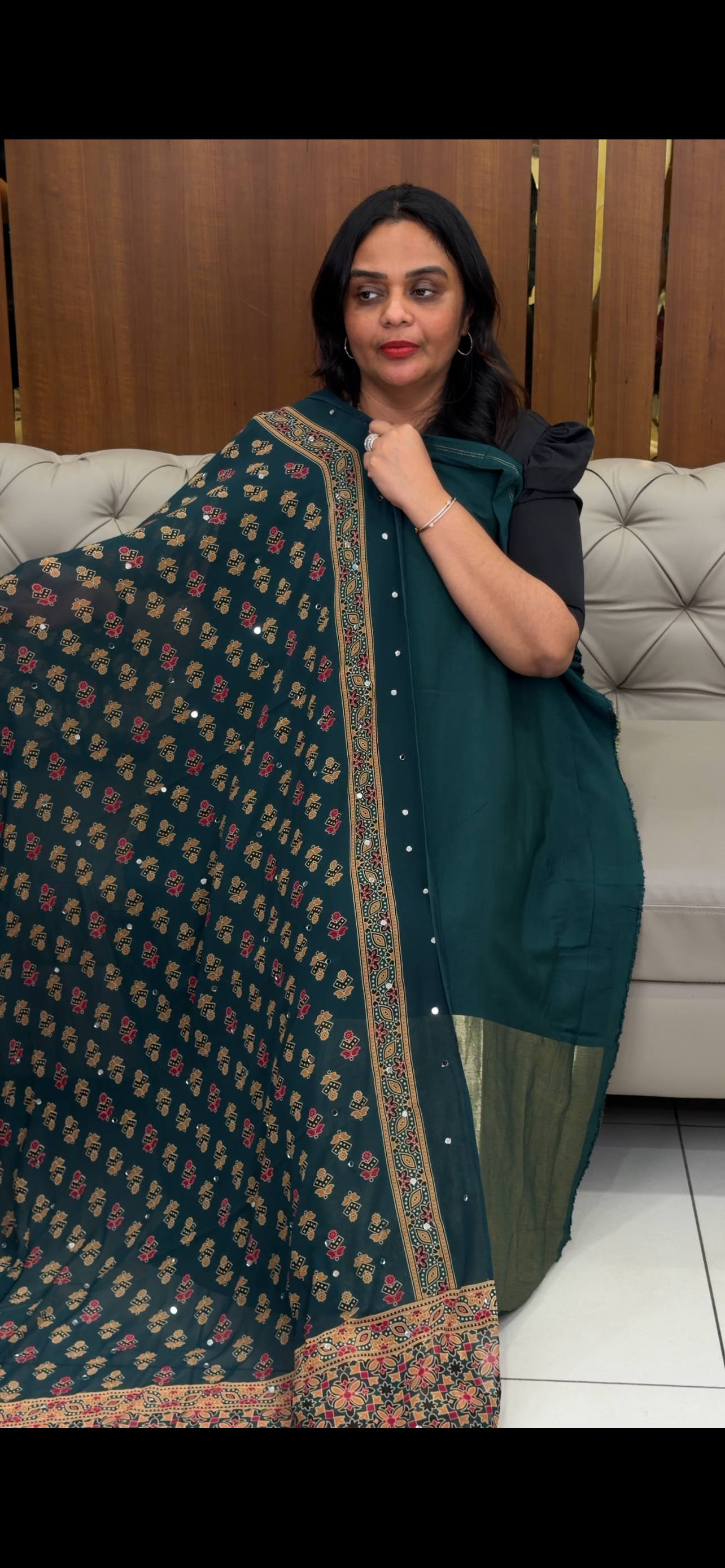 MUL CHANDERI UNSTITCHED SALWAR SUITS - IHA 31048