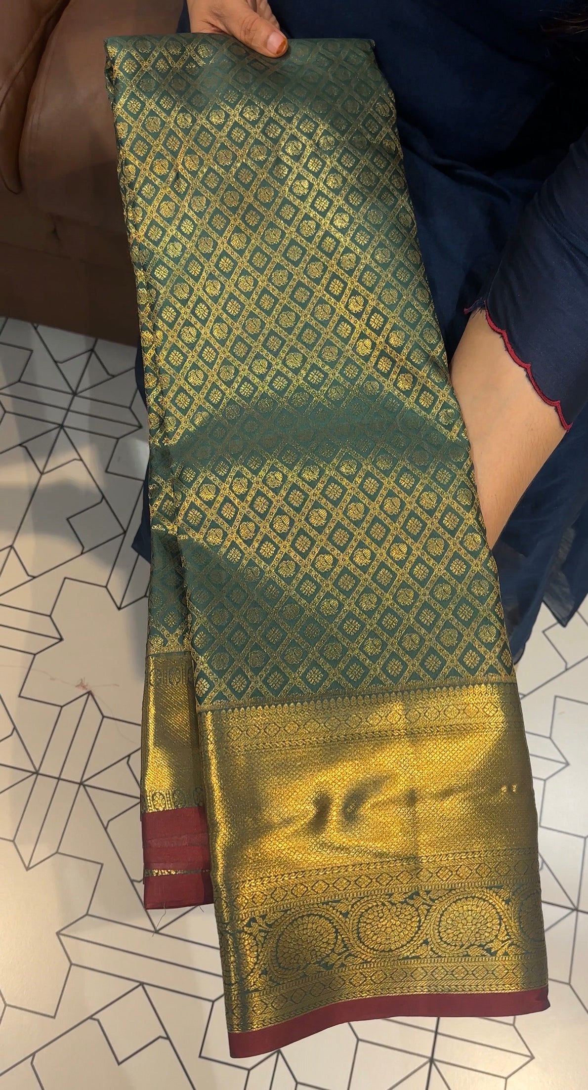 DESIGNER BROCADE SILK SAREES - IHA 32875