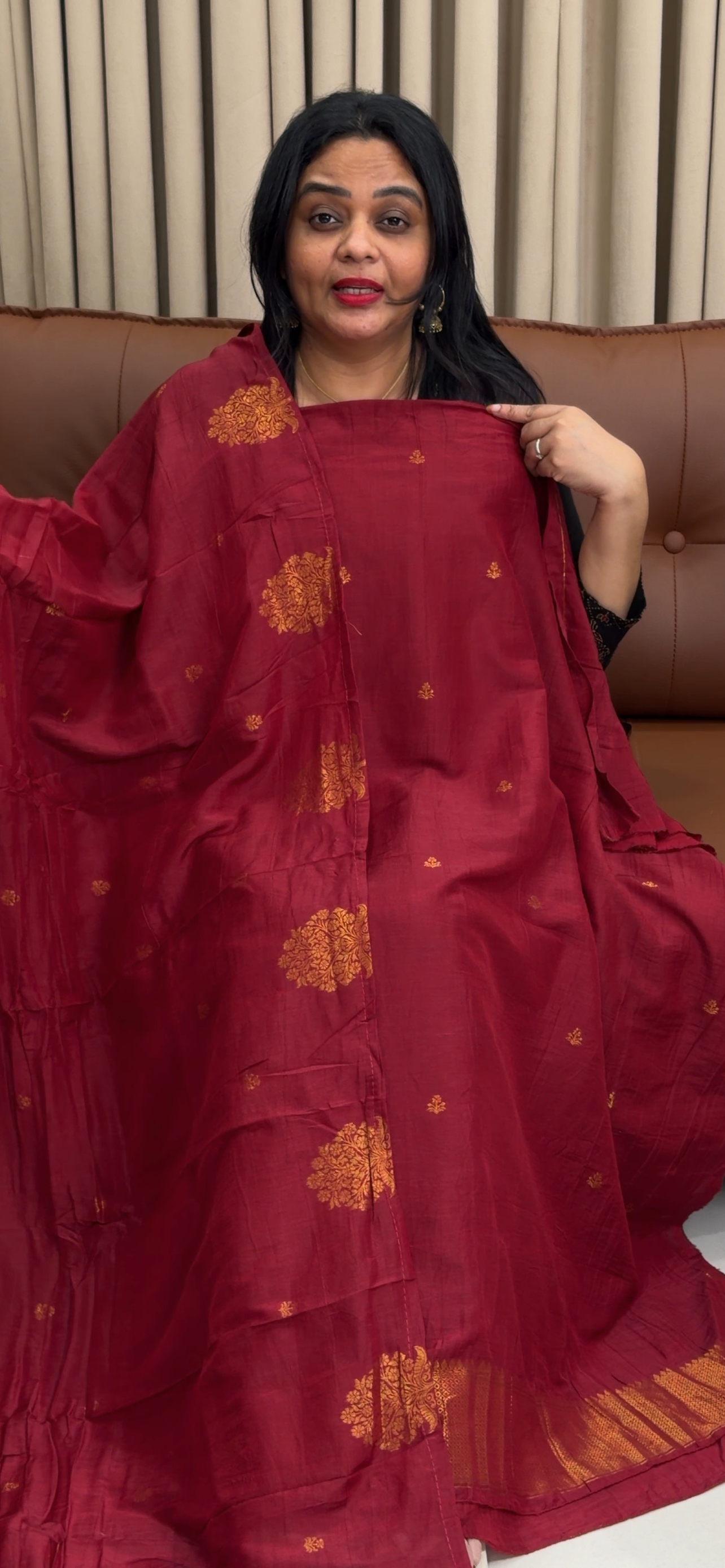 SEMI MAHESWARI SILK UNSTITCHED SALWAR SUITS - IHA 34480