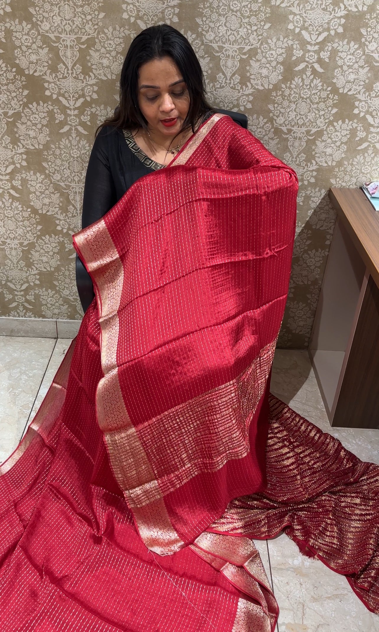 PLATINUM CHIFFON SAREES - IHA 19876