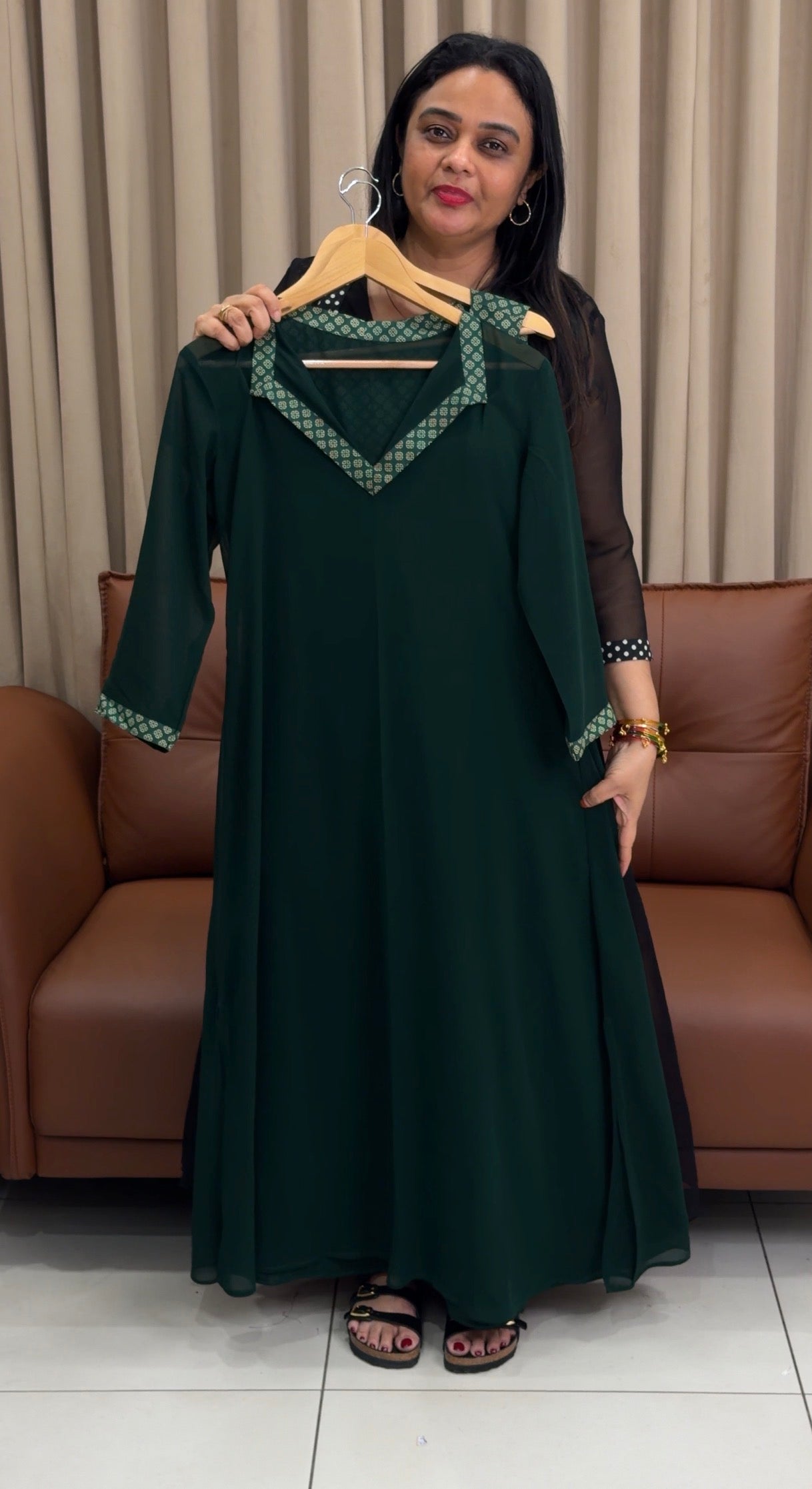 IHA'S IN-HOUSE PRINTED  COTTON TUNIC TOPS - IHA 33906