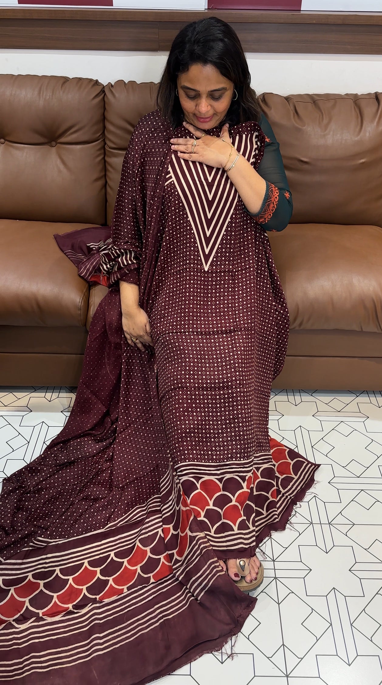 MODAL SILK UNSTITCHED SALWAR SUITS - IHA 26265