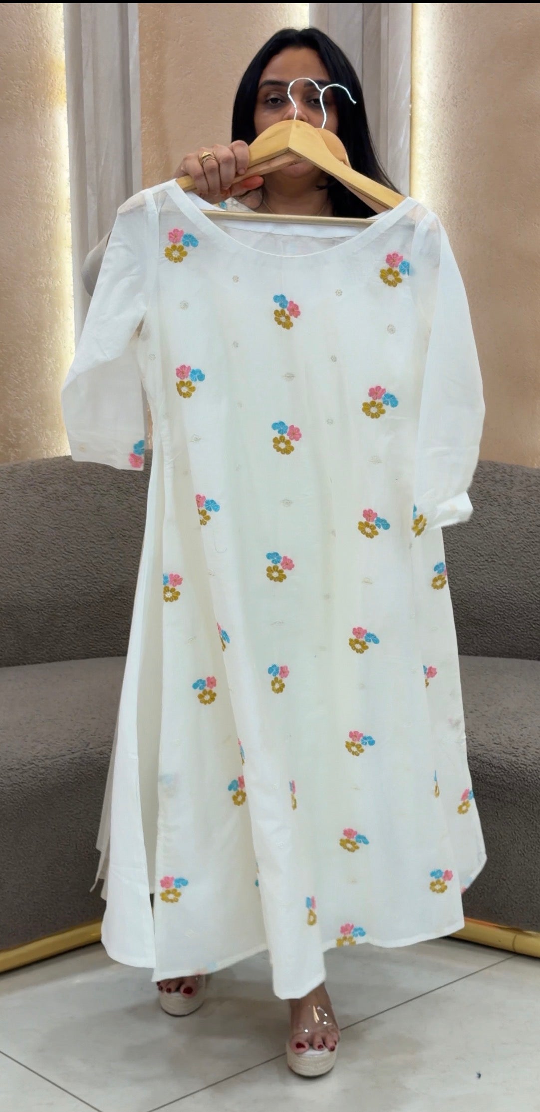 IHA'S IN-HOUSE MUL CHANDERI TOP - IHA 33330
