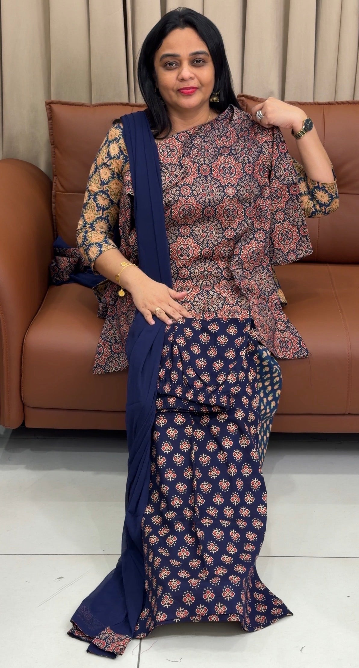IHA'S IN-HOUSE PRINTED SHORT TOP,BOTTOM AND DUPATTA - IHA 35717