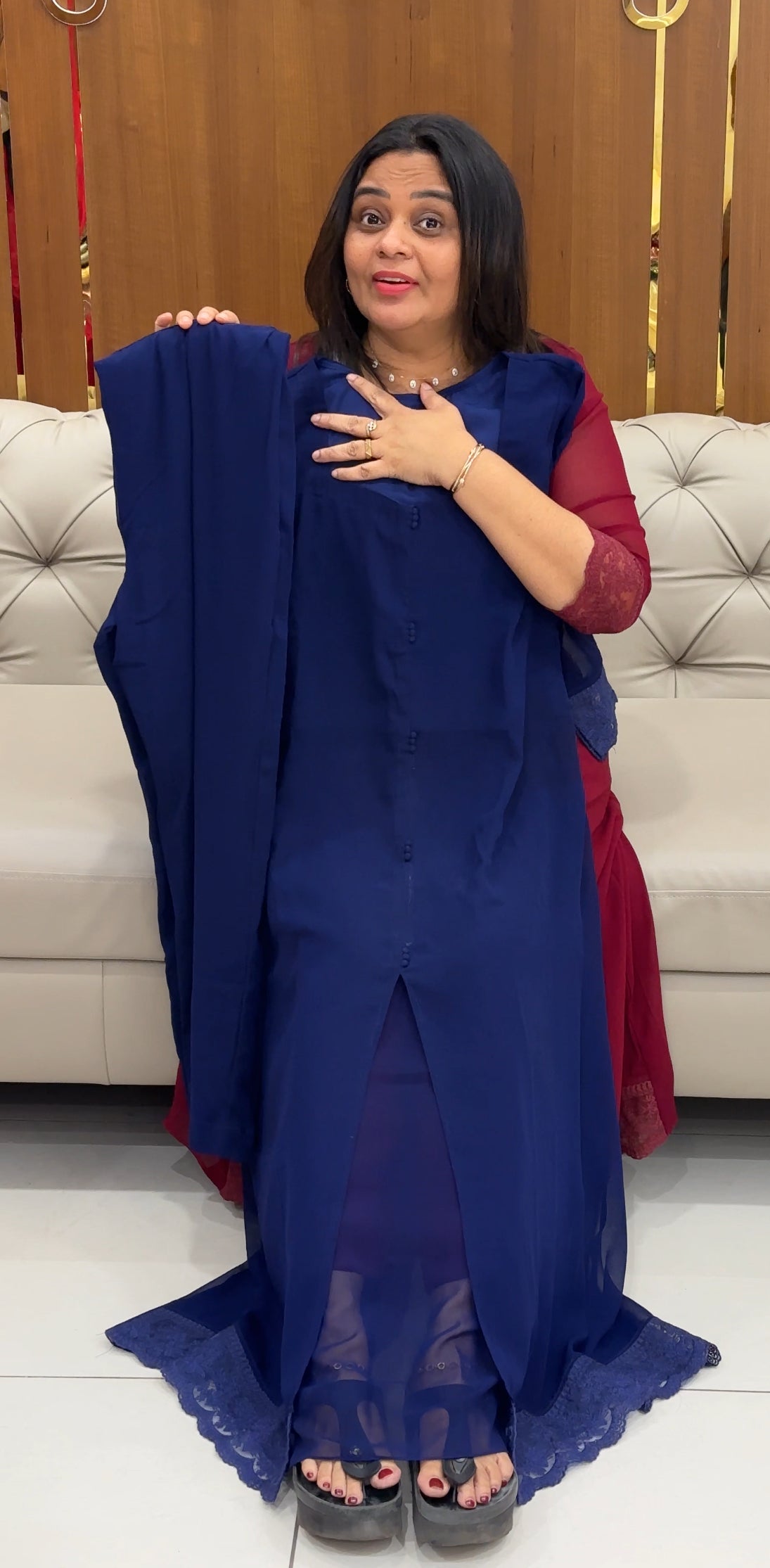 IHA'S IN-HOUSE GEORGETTE CO-ORDS SETS - IHA 28263