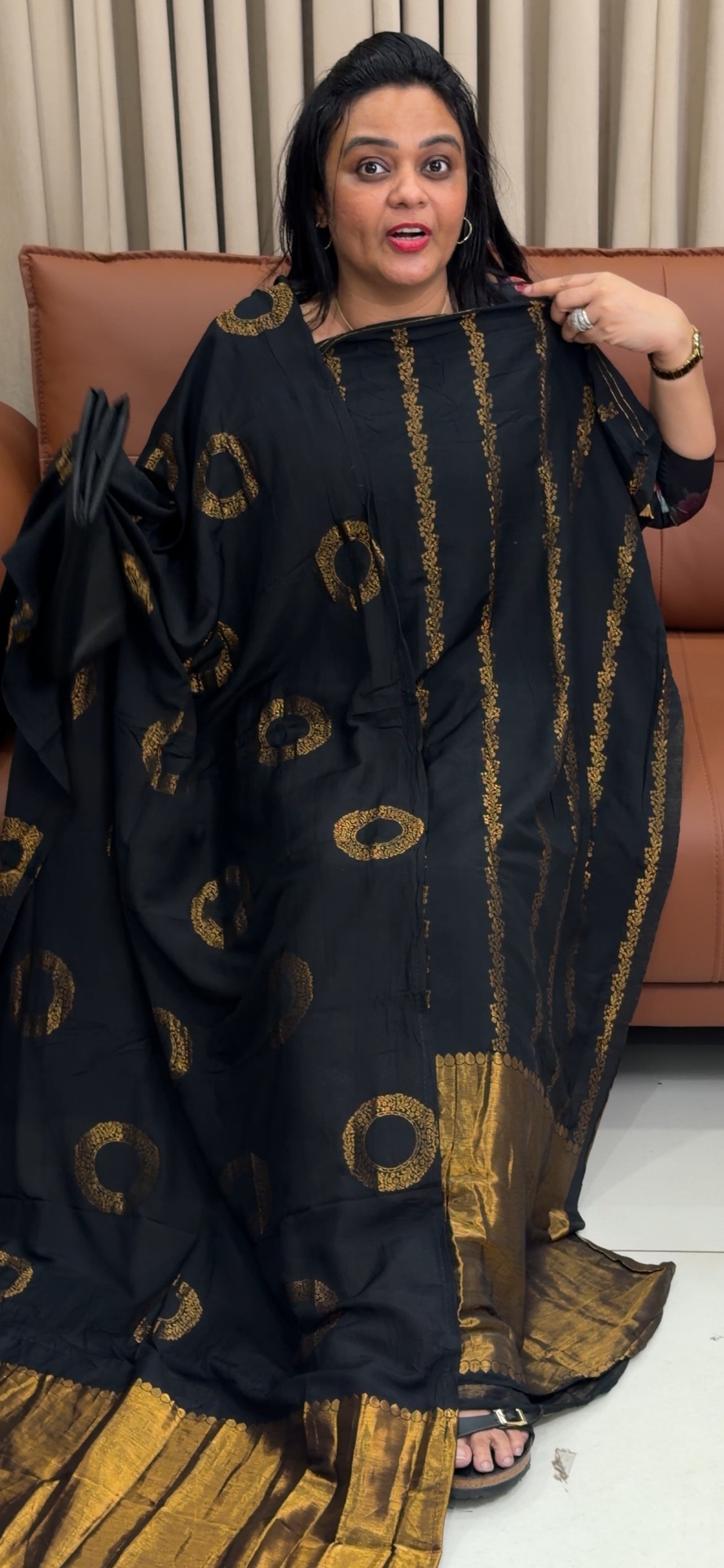 MALAI CHANDERI UNSTITCHED SALWAR SUITS - IHA 34914