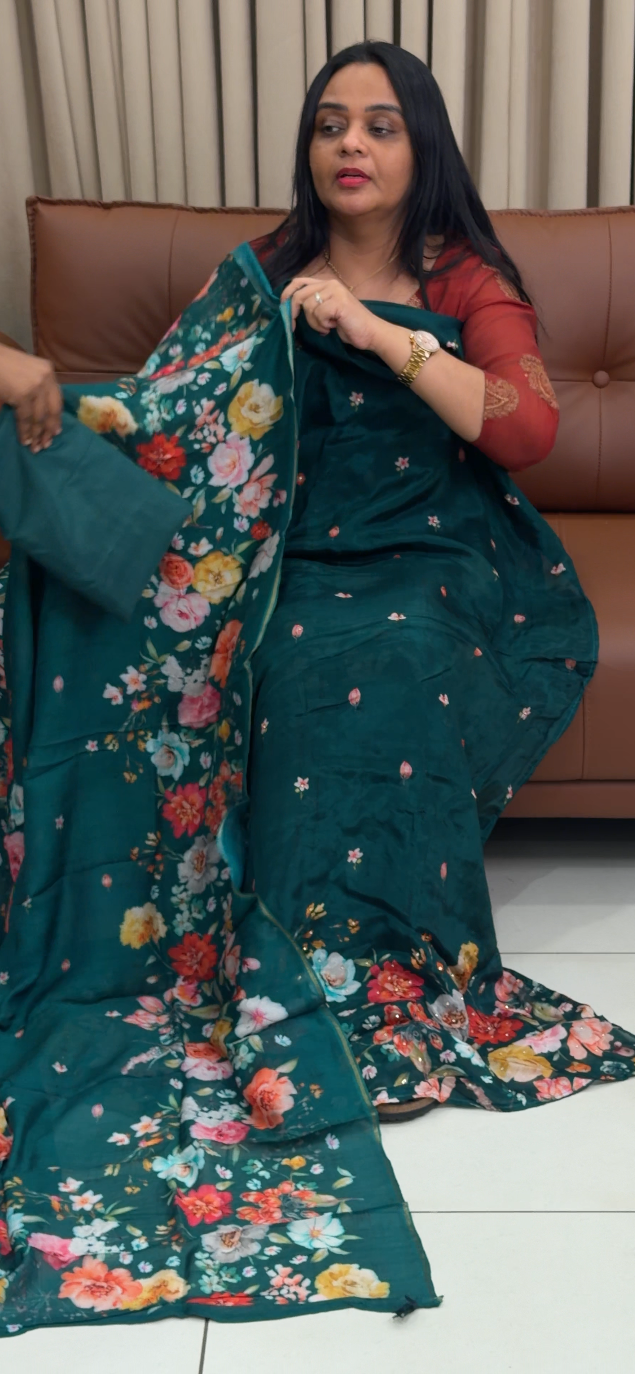 MUSLIN SILK UNSTITCHED SALWAR SUITS - IHA 34709
