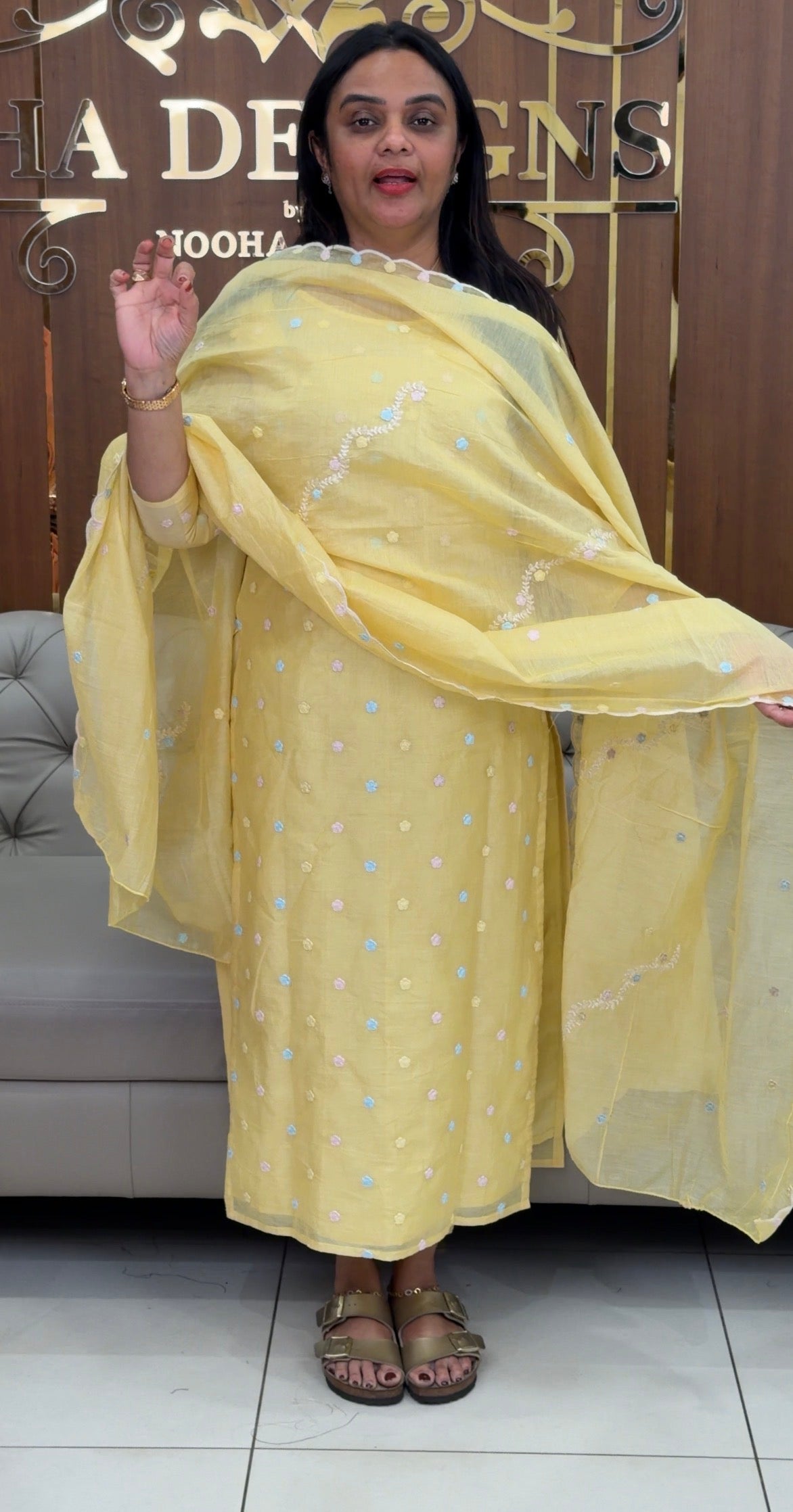 FORWARD MUL CHANDERI UNSTITCHED SALWAR SUITS - IHA 31987