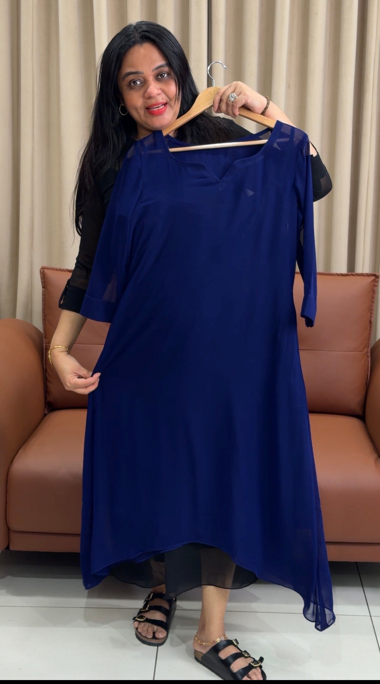IHA'S IN-HOUSE GEORGETTE ALINE TOPS - IHA 35211