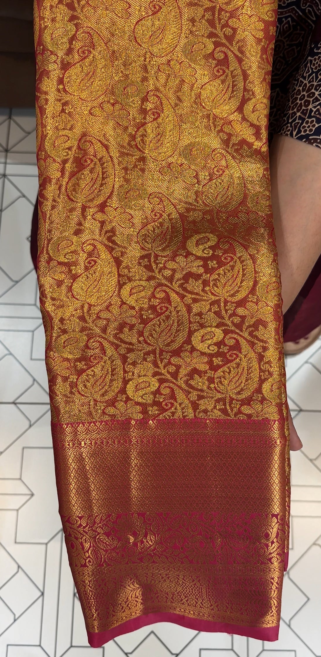 SEMI TISSUE KANCHIPURAM SILK SAREES - IHA 27831