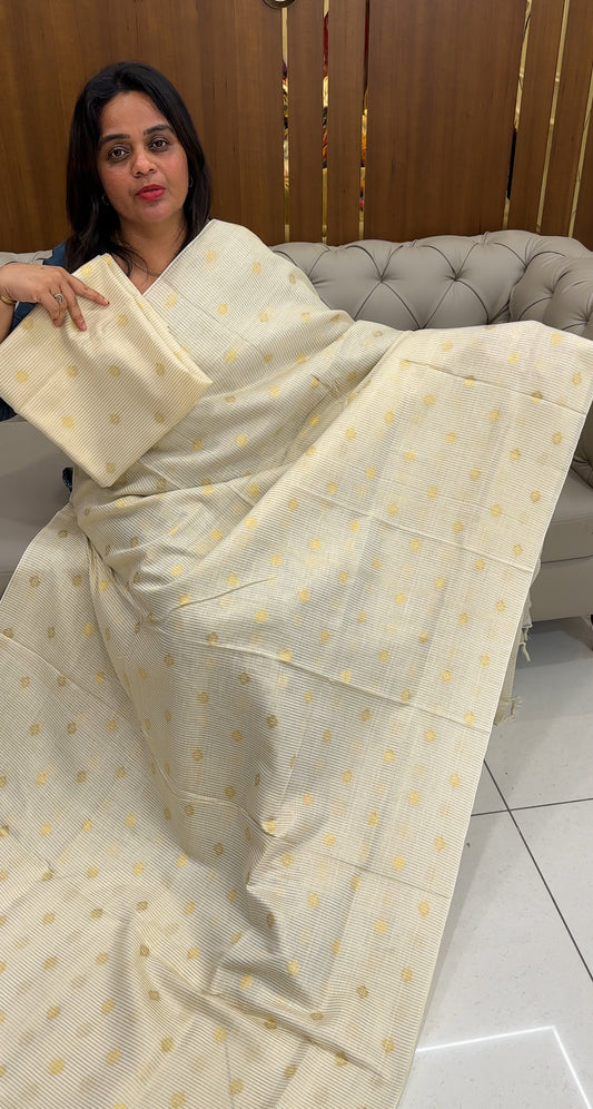 KERALA CREAM SAREES - IHA 25939