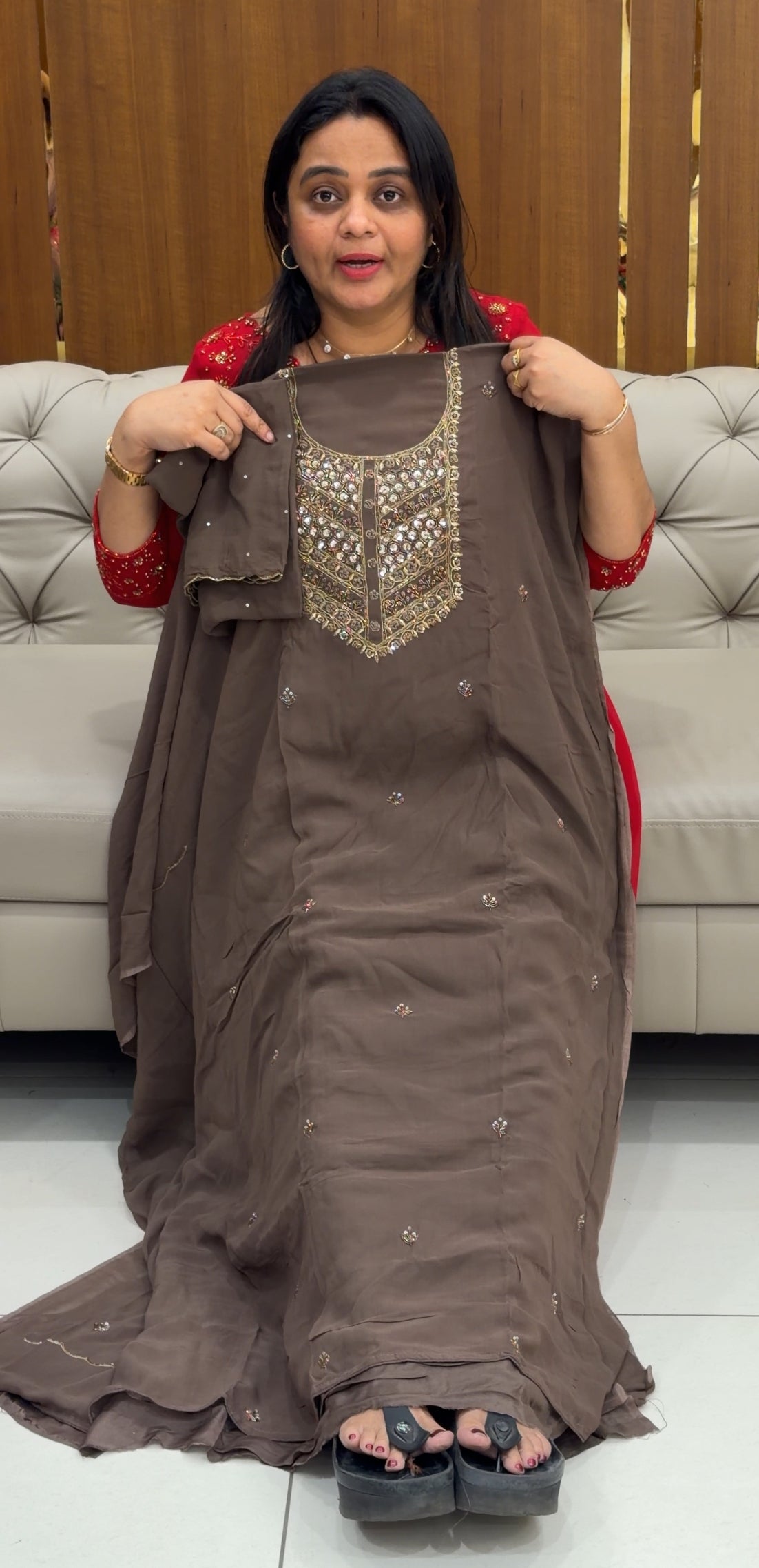 PARTY WEAR UNSTITCHED SALWAR SUITS - IHA 28740