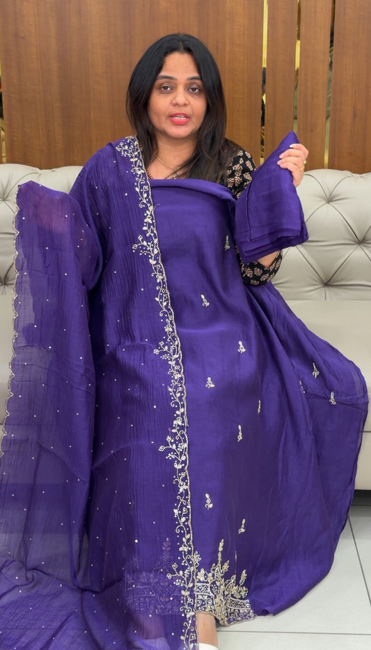 MULCHANDERI UNSTITCHED SALWAR SUITS - IHA 29334