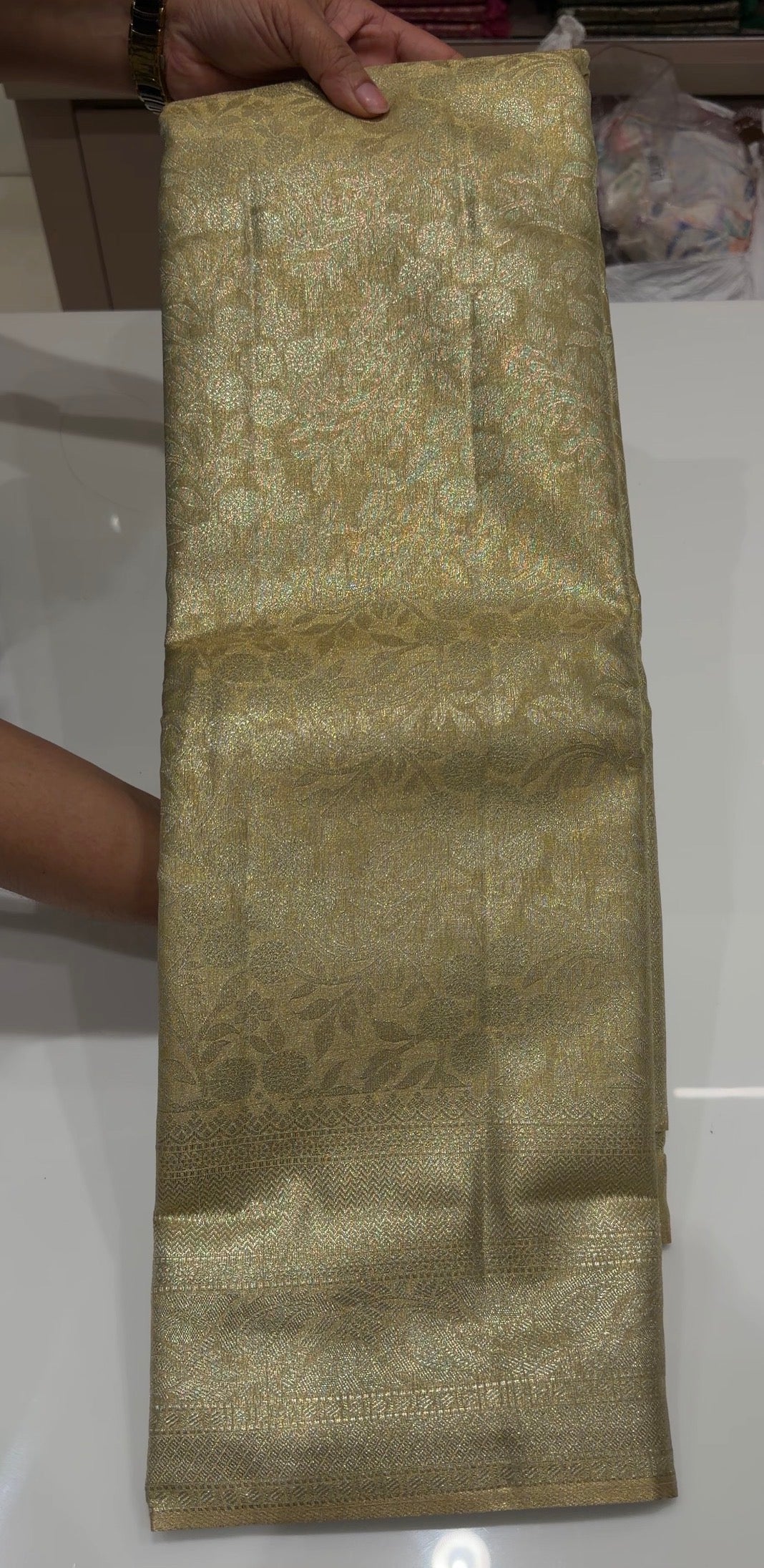 SEMI TISSUE SAREES - IHA 35821