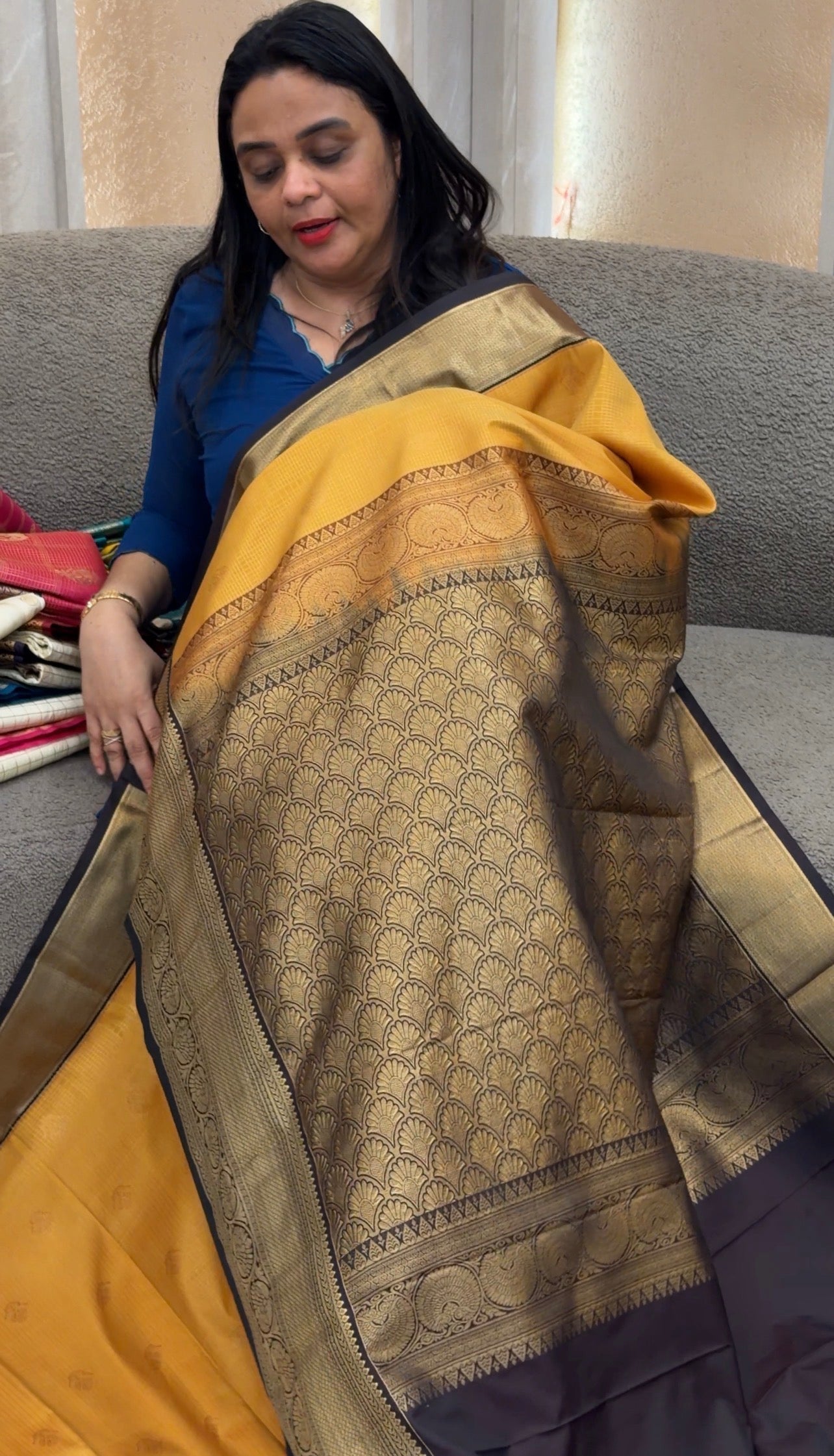 SEMI KANCHIPURAM SAREES -  IHA 33084