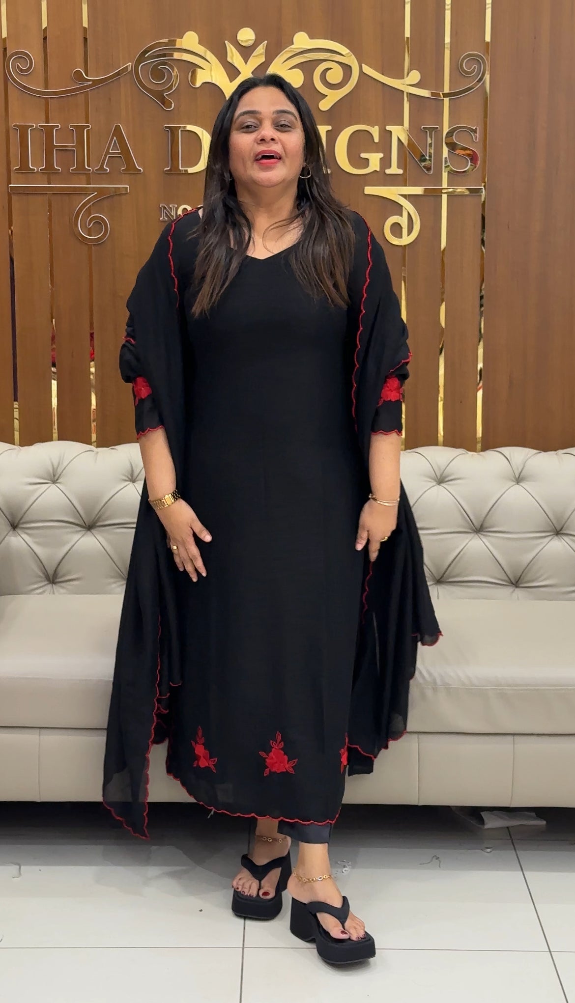 IHA'S IN-HOUSE TOP, BOTTOM AND  DUPATTA - IHA 28352