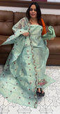 TISSUE UNSTITCHED SALWAR SUITS - IHA 16356